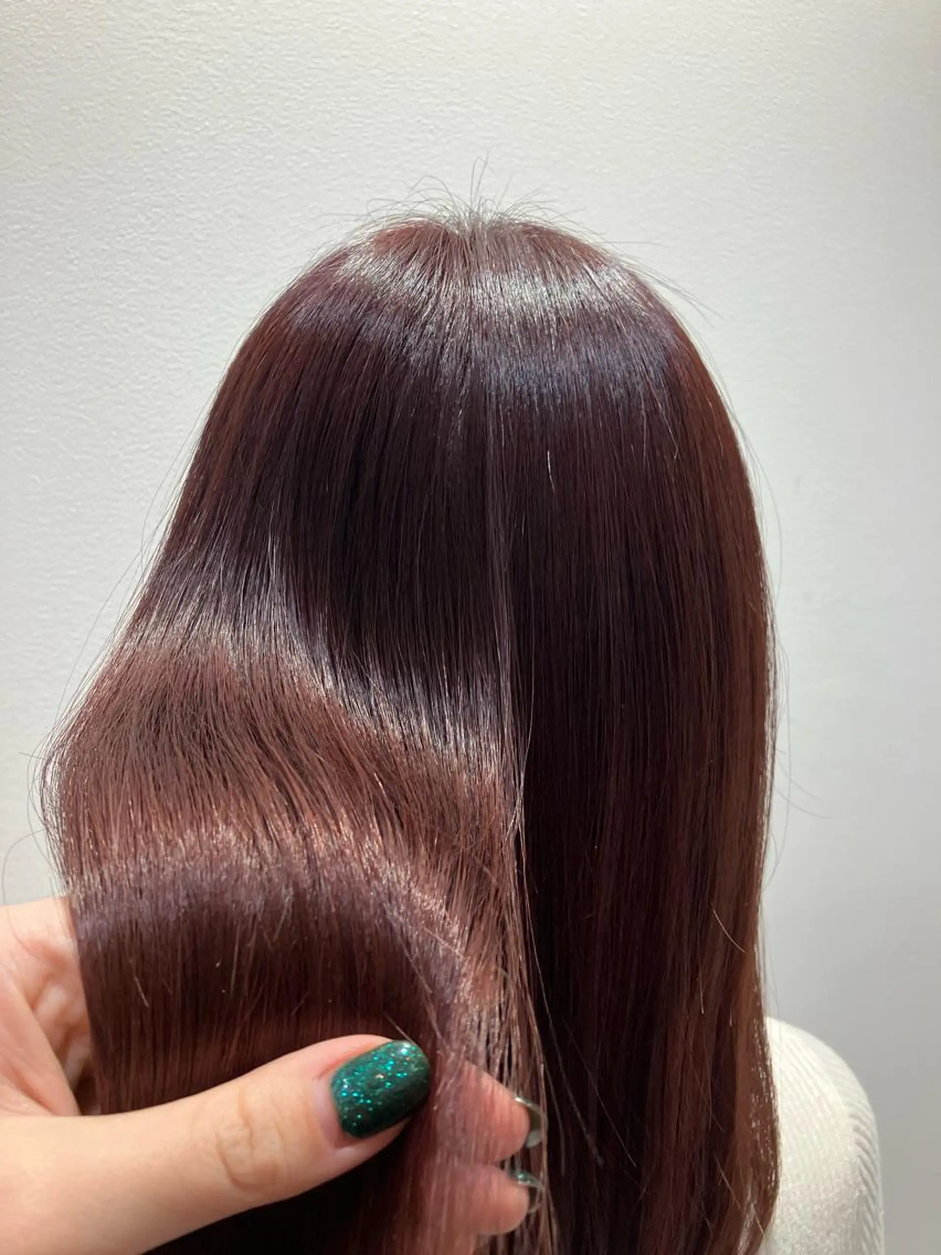 セミロング カラー レッドカラー 小顔似合わせカット/ レイヤー/maiのヘアスタイル