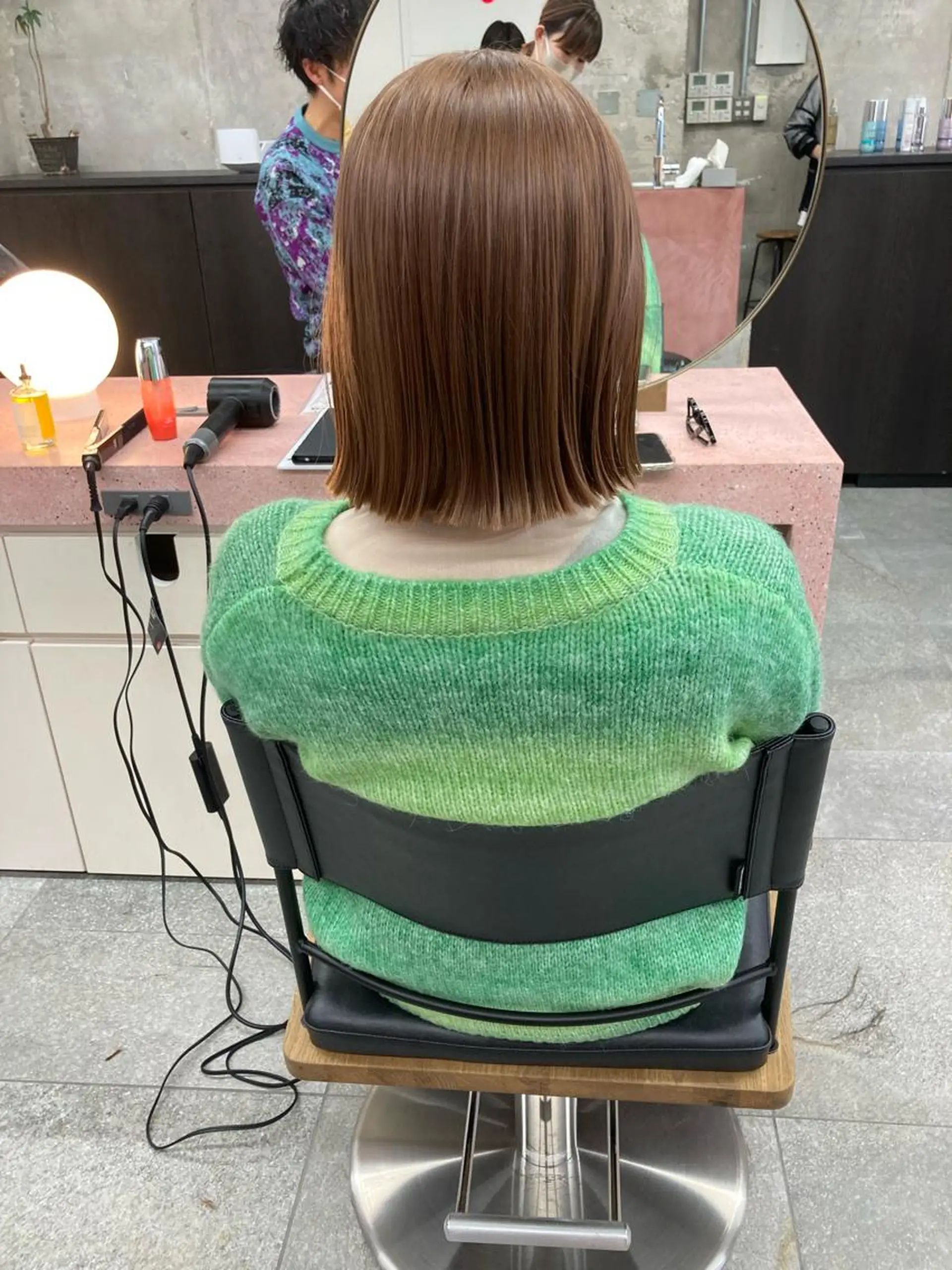 ミディアム カラー ベージュカラー カット ヘアカラー トリートメント 小木曽智美 /ボブ/ショートのヘアスタイル