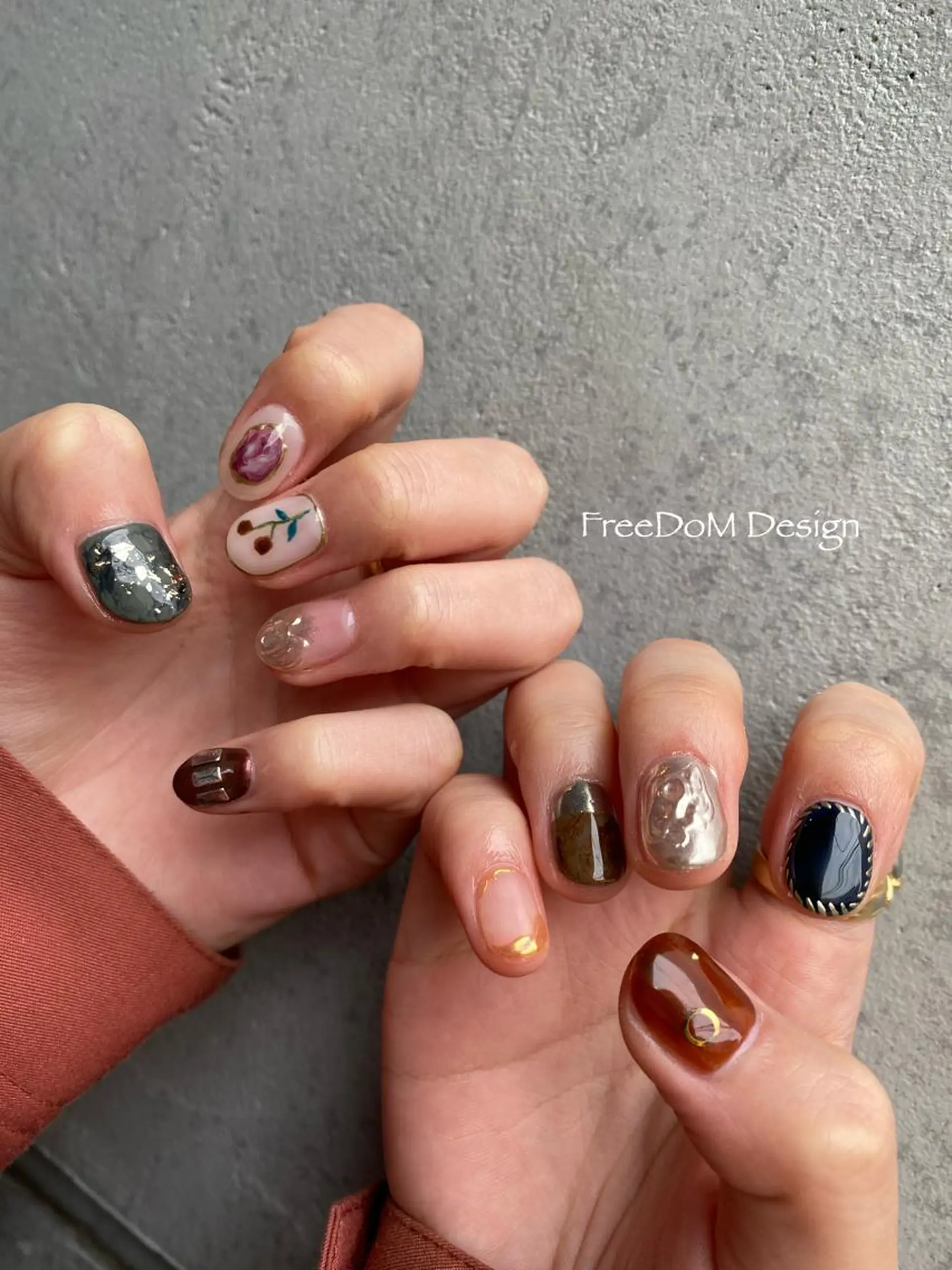 ネイル ハンドネイル ＦreeDoＭ   Design所属・W KUMIのネイルデザイン