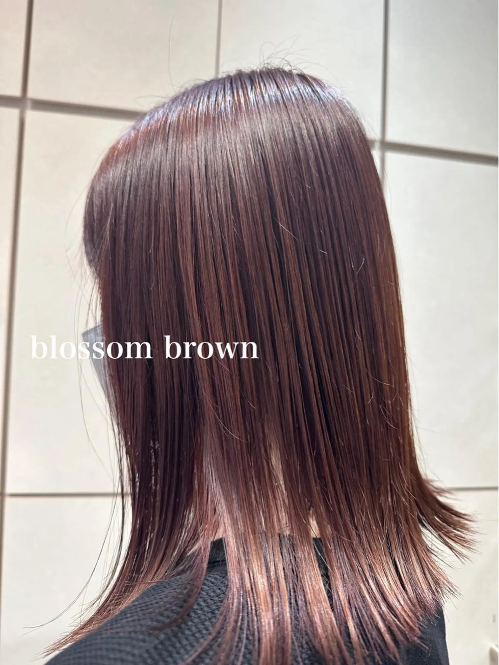 ミディアム 切りっぱなしボブ ボブ カット ヘアカラー トリートメント 髪質改善/美髪/渡辺 りんのヘアスタイル