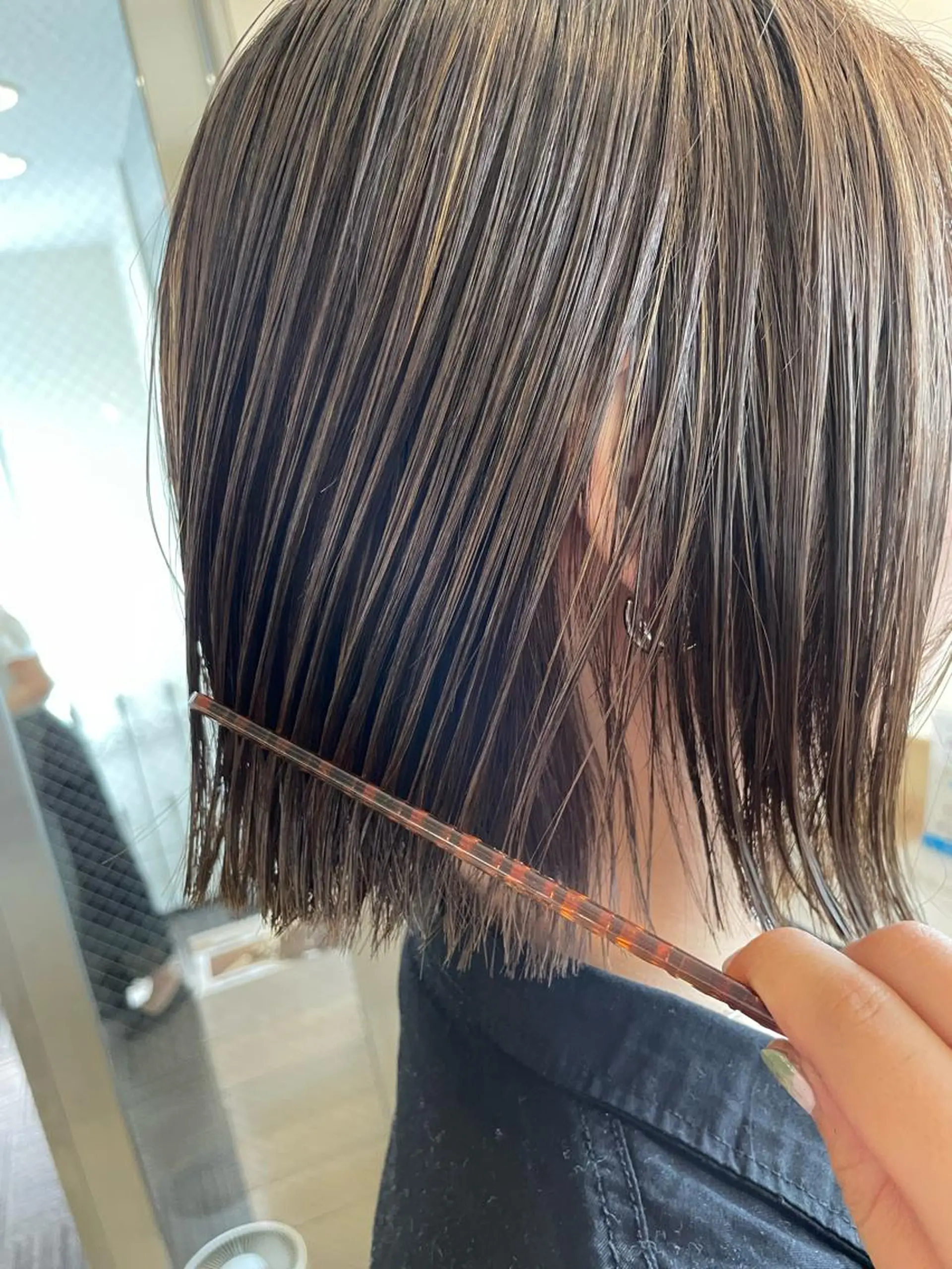 ショート カラー グレージュ ボブ ヘアカラー ボブウルフ／ボブ Satsukiのヘアスタイル