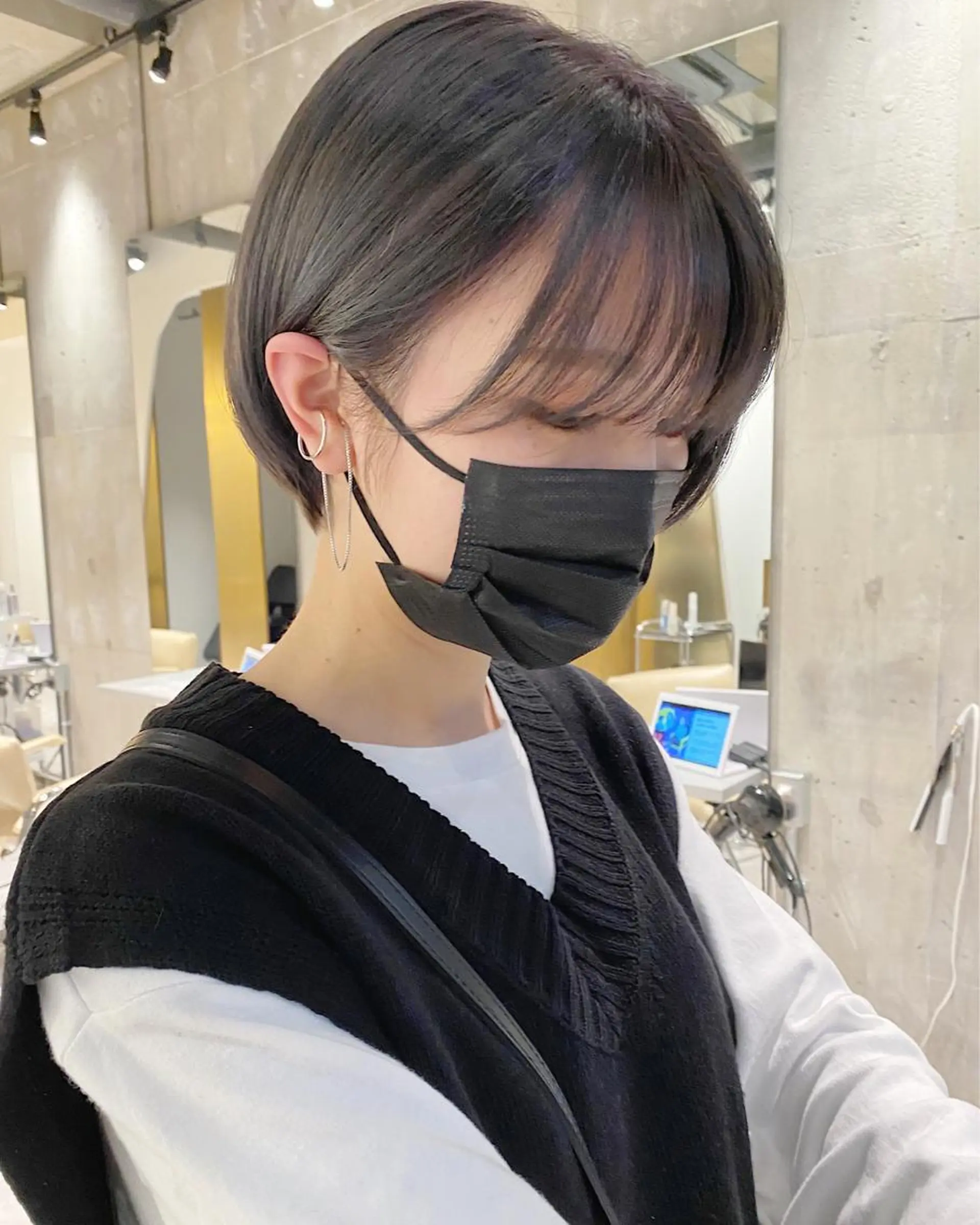 ショート ショートヘア すぎもと さき⚡️ 朝ラク・*パーマのヘアスタイル