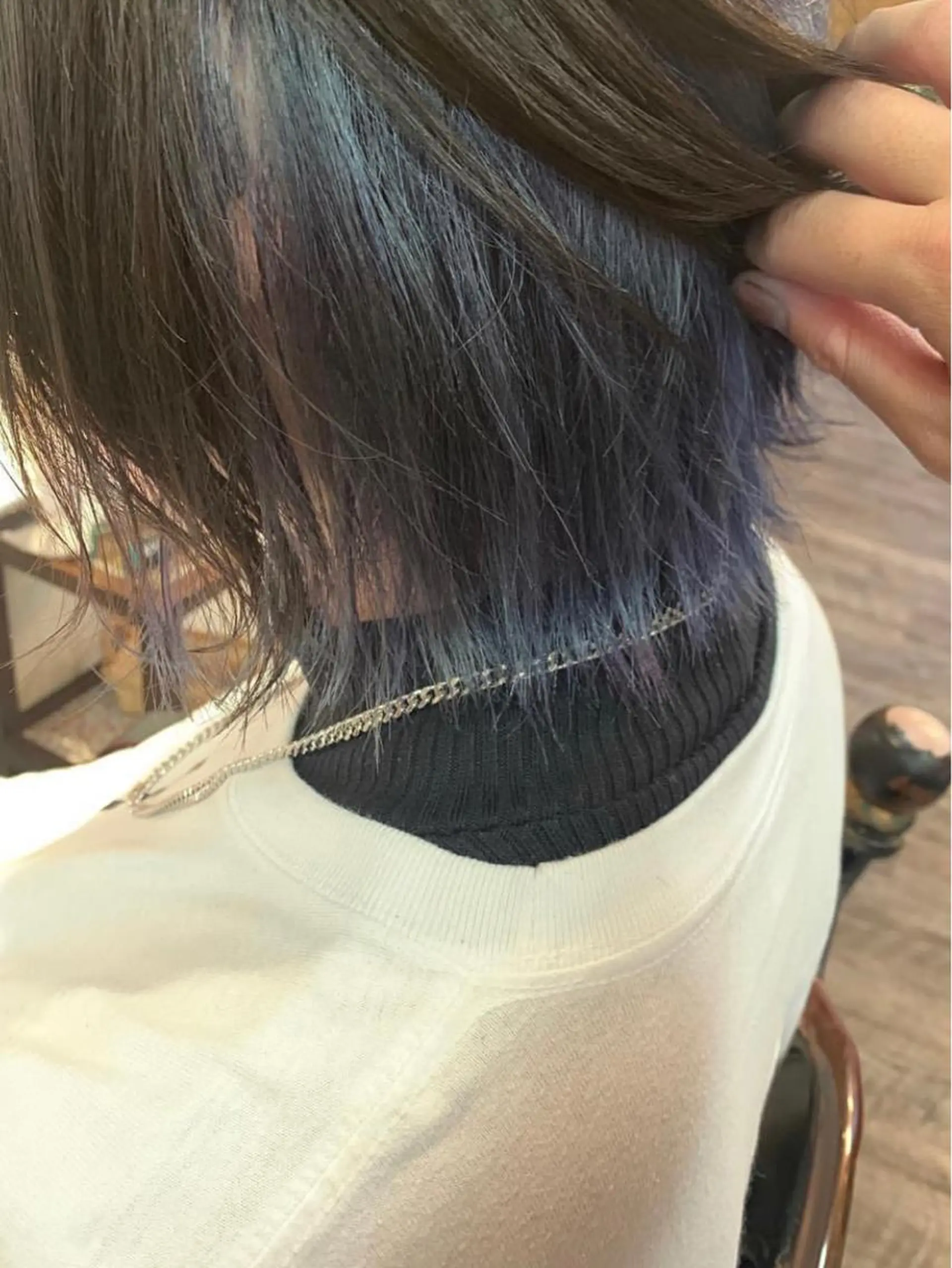 ショート カラー ブルーカラー インナーカラー 🌈艶髪　矯正 川崎　海🌈のヘアスタイル