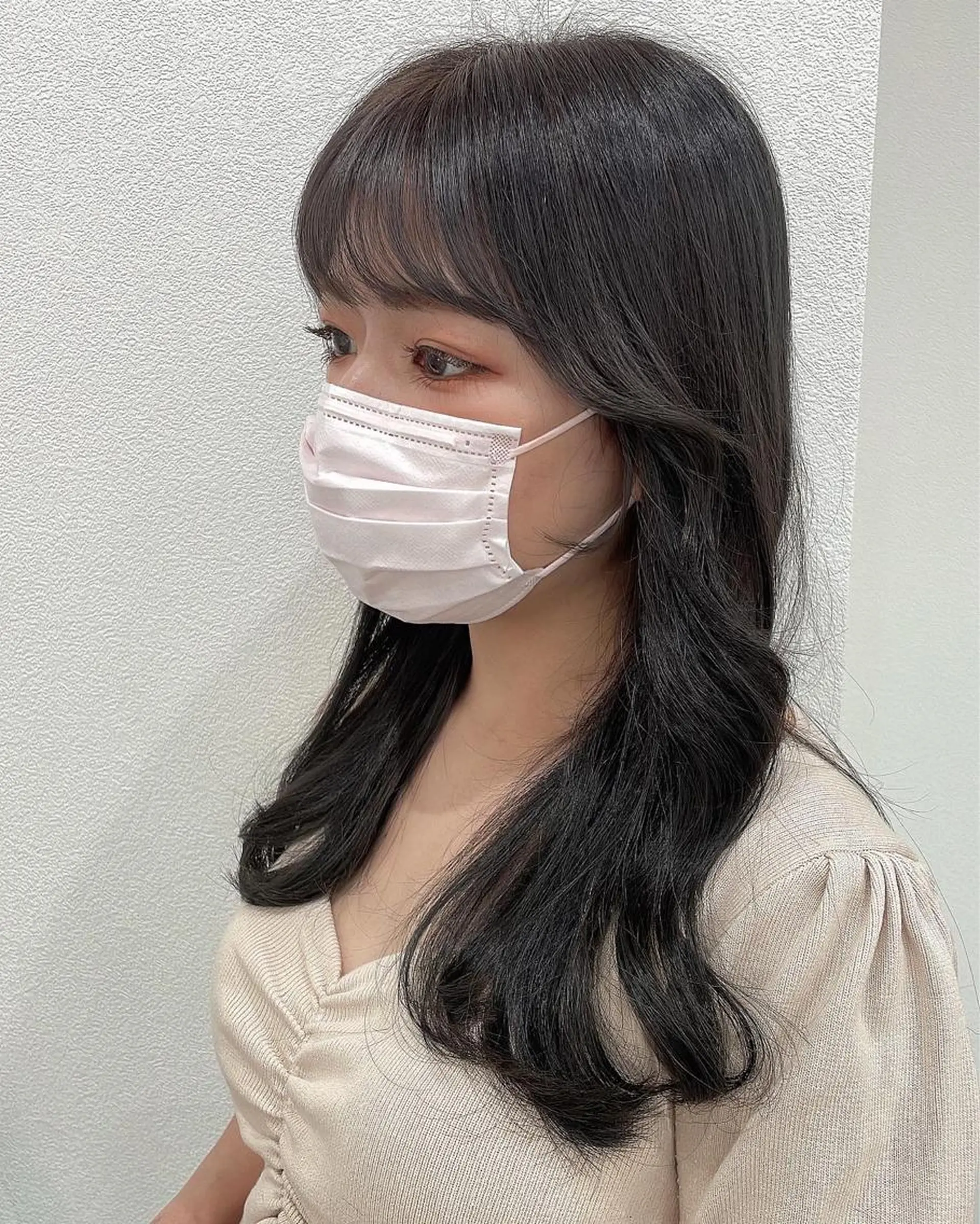 ロング カラー 韓国風ヘア カット ヘアカラー トリートメント mizuki  韓国 ヘア/髪質改善のヘアスタイル