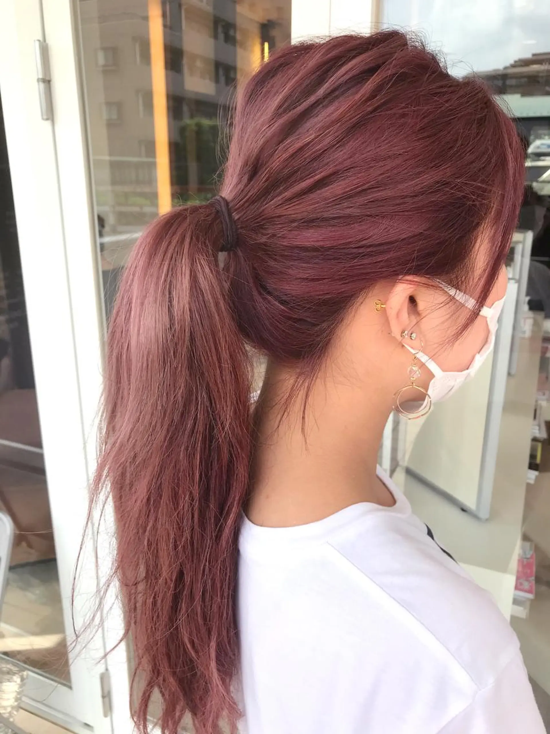 ロング カラー ラベンダーカラー ピンクカラー ピンクラベンダー ヘアカラー 武田 清久のヘアスタイル