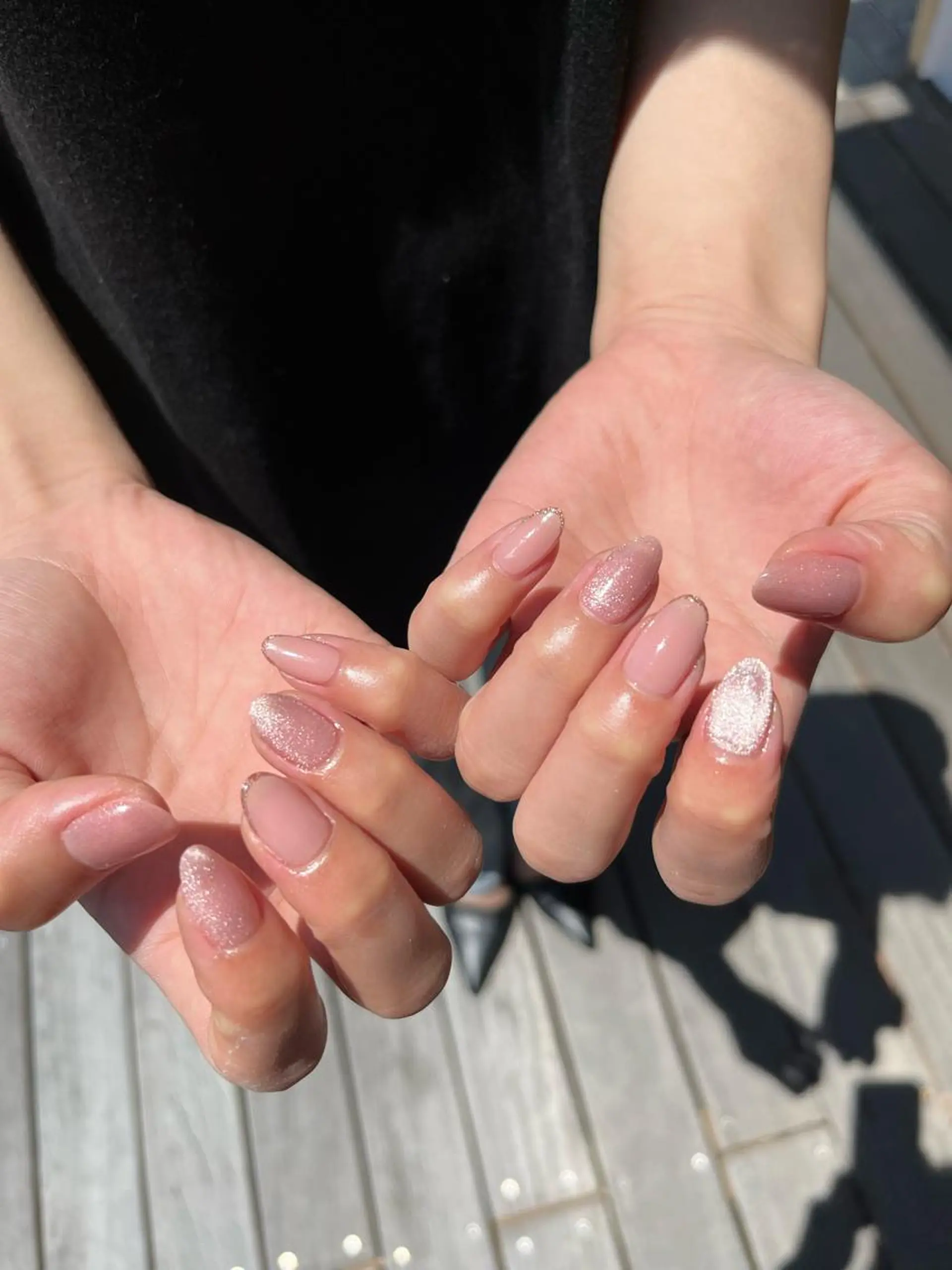 ネイル ラメ(グリッター) ハンドネイル eclale nのネイルデザイン