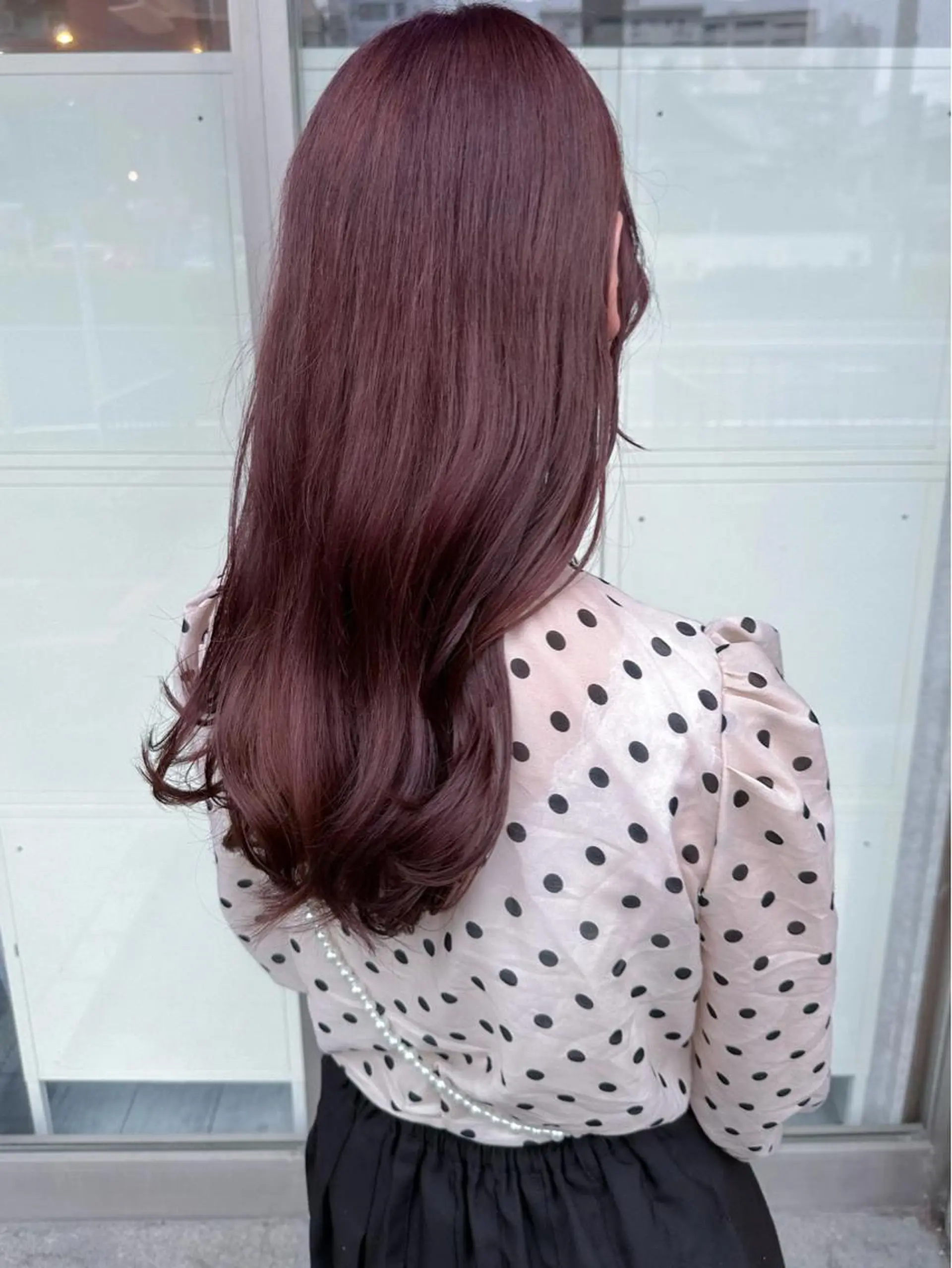 ロング カラー カシス ピンクカラー 高橋 みく/ minim 暖色のヘアスタイル