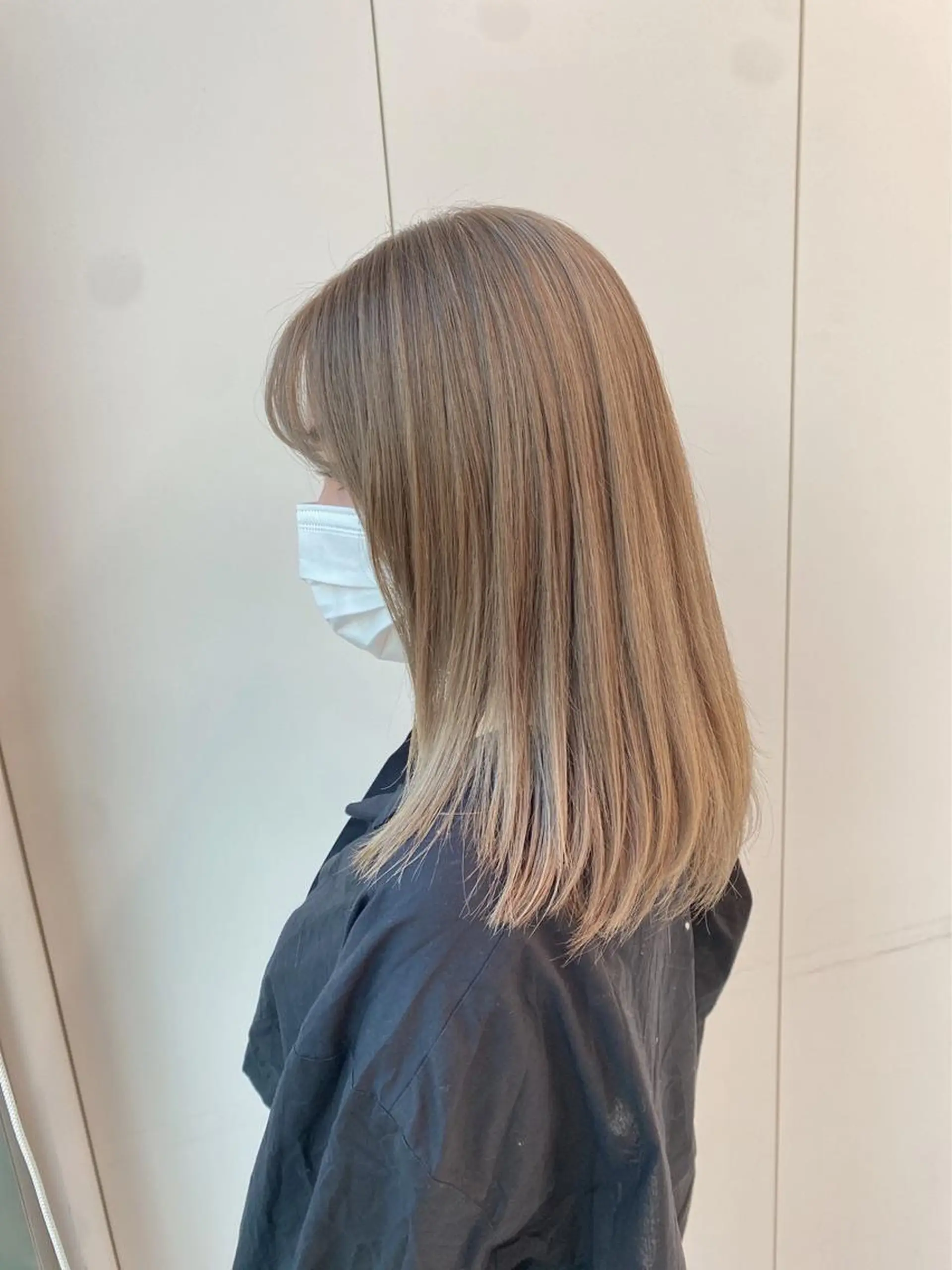 セミロング ヘアカラー トリートメント トレンドモテカラー 🩷色落ちまで可愛くのヘアスタイル