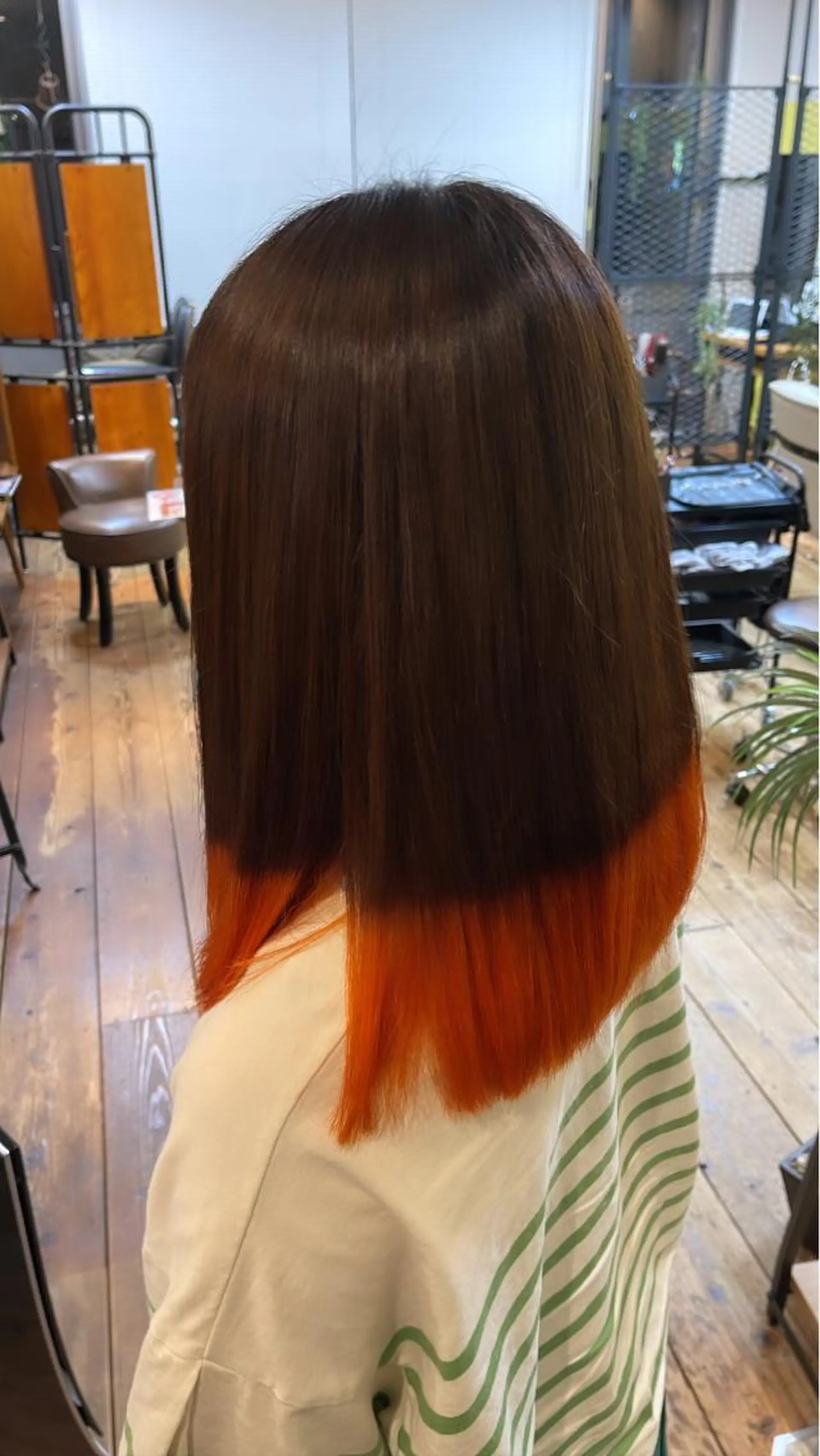 セミロング カラー はまだ かんたのヘアスタイル