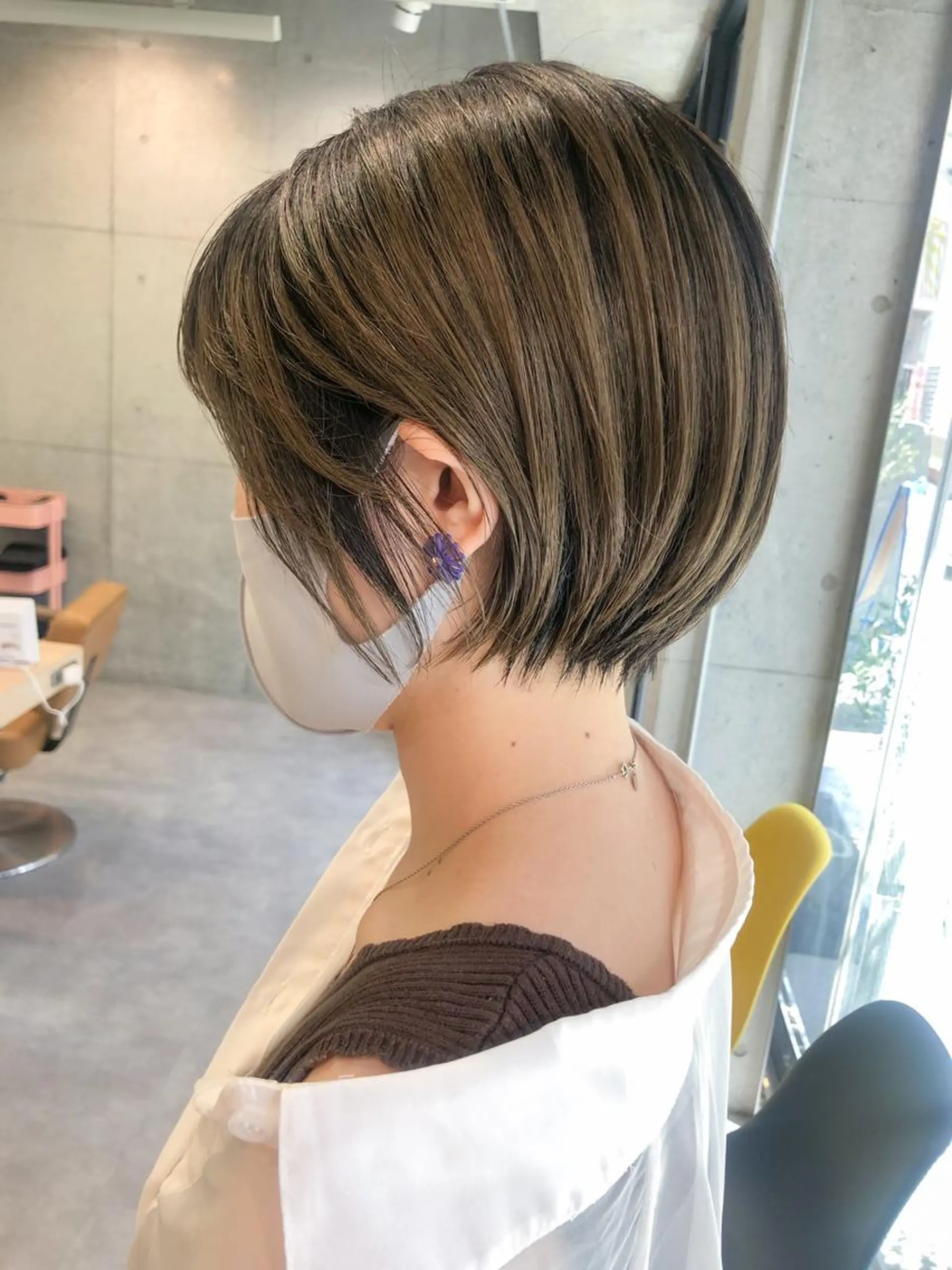 ショート カラー ヘアアレンジ ショートボブ ボブ ショートヘア rii-🩰 トレンド韓国ヘアのヘアスタイル