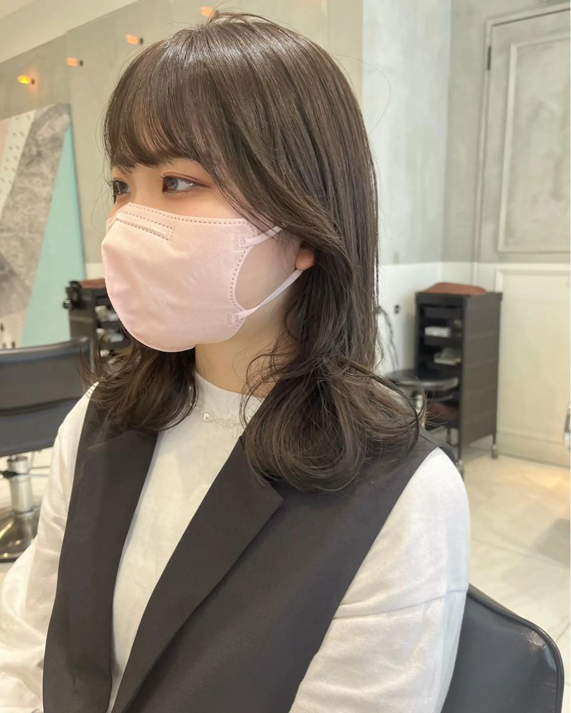 ミディアム カラー ヘアカラー minami🪷 暖色カラーのヘアスタイル