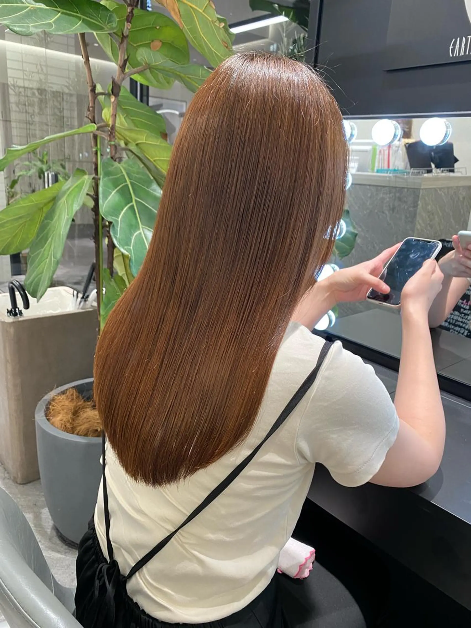 ロング カラー カット 縮毛矯正 トリートメント EARTH今池店/ 縮毛矯正/パーマ/のヘアスタイル