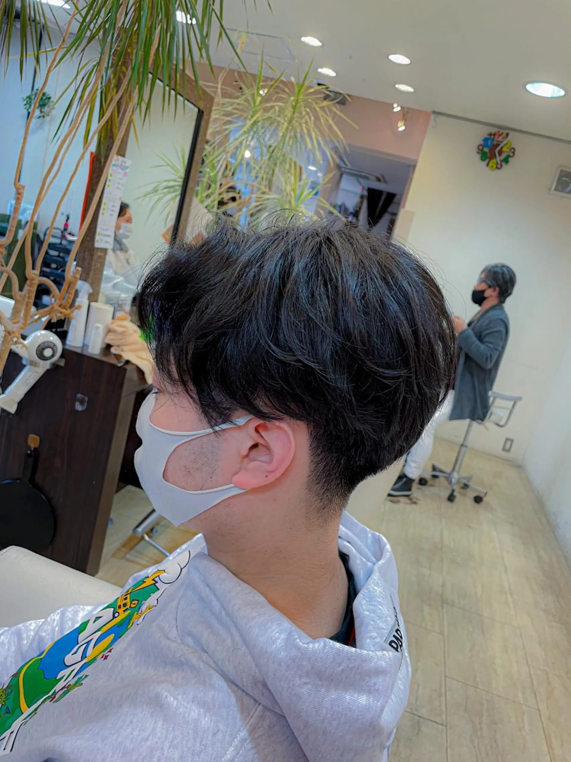 ミディアム メンズ カット パーマ メンズパーマ 赤司 泰樹のヘアスタイル