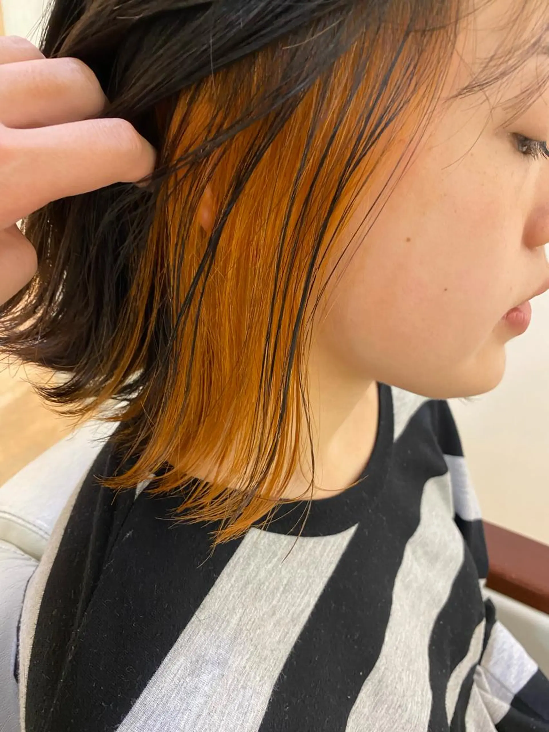 カラー ベージュカラー オレンジ オレンジベージュ カット ヘアカラー 『髪質改善』服部 隆志のヘアスタイル