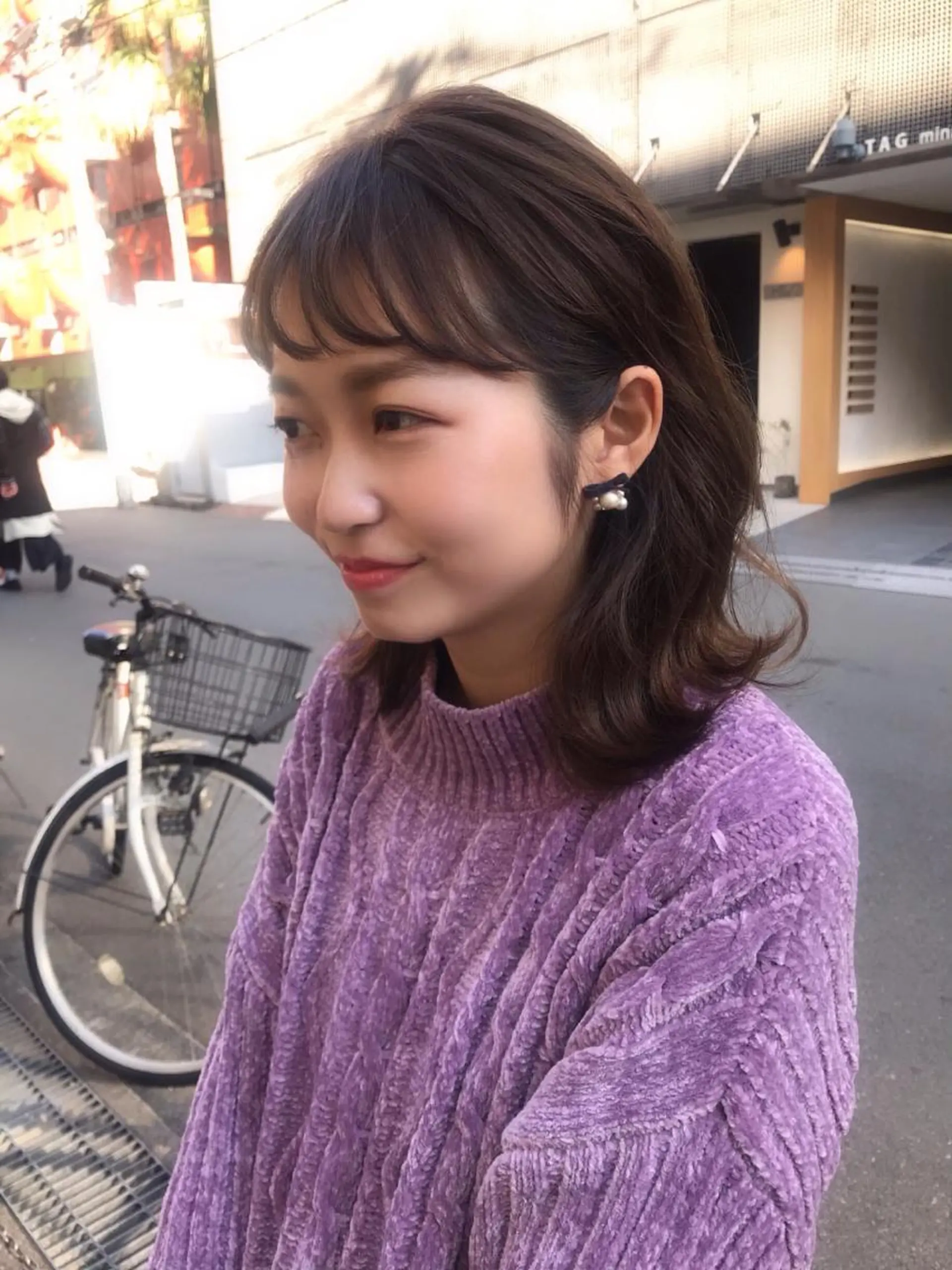 セミロング カラー ♡ma ki♡のヘアスタイル