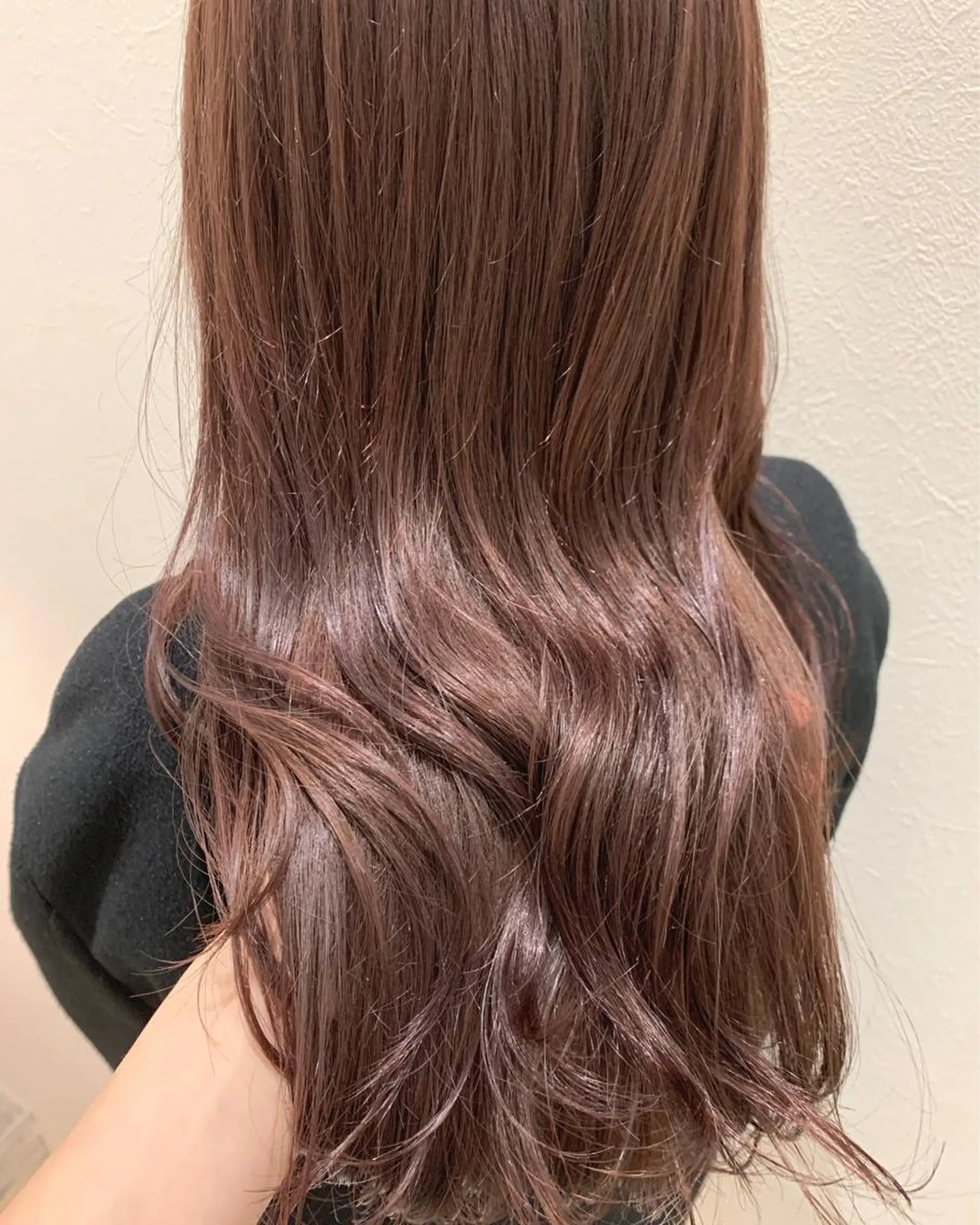 ロング カラー ブラウンカラー ピンクカラー ピンクブラウン カット ヘアカラー トリートメント hub hair レイヤー/透明感のヘアスタイル