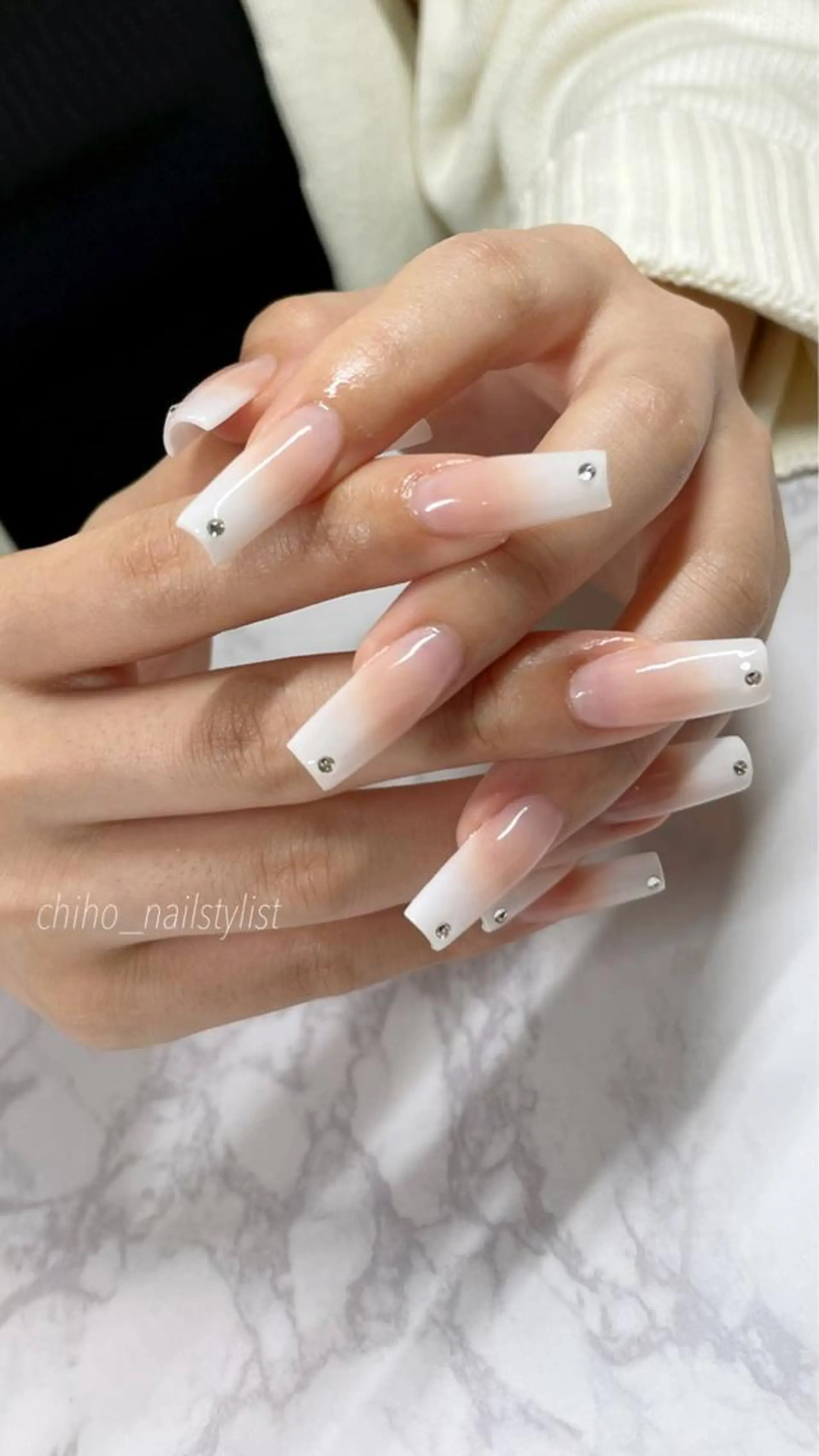 ネイル アートネイル ストーンネイル スカルプ/美爪ネイル CHIHOのネイルデザイン
