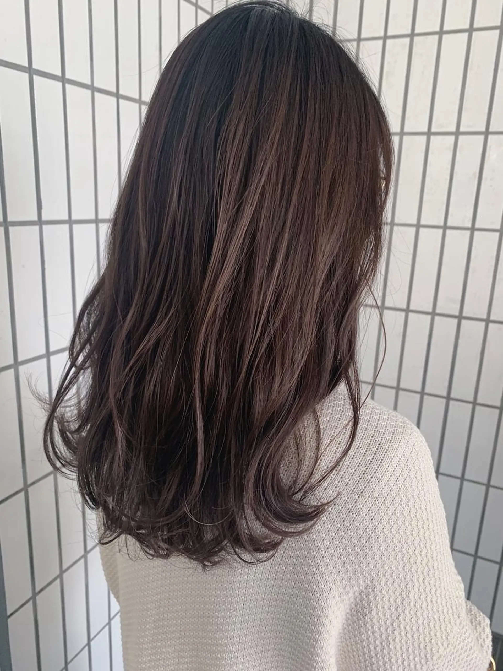 セミロング カラー カット ヘアカラー ハットリ /北習志野のヘアスタイル