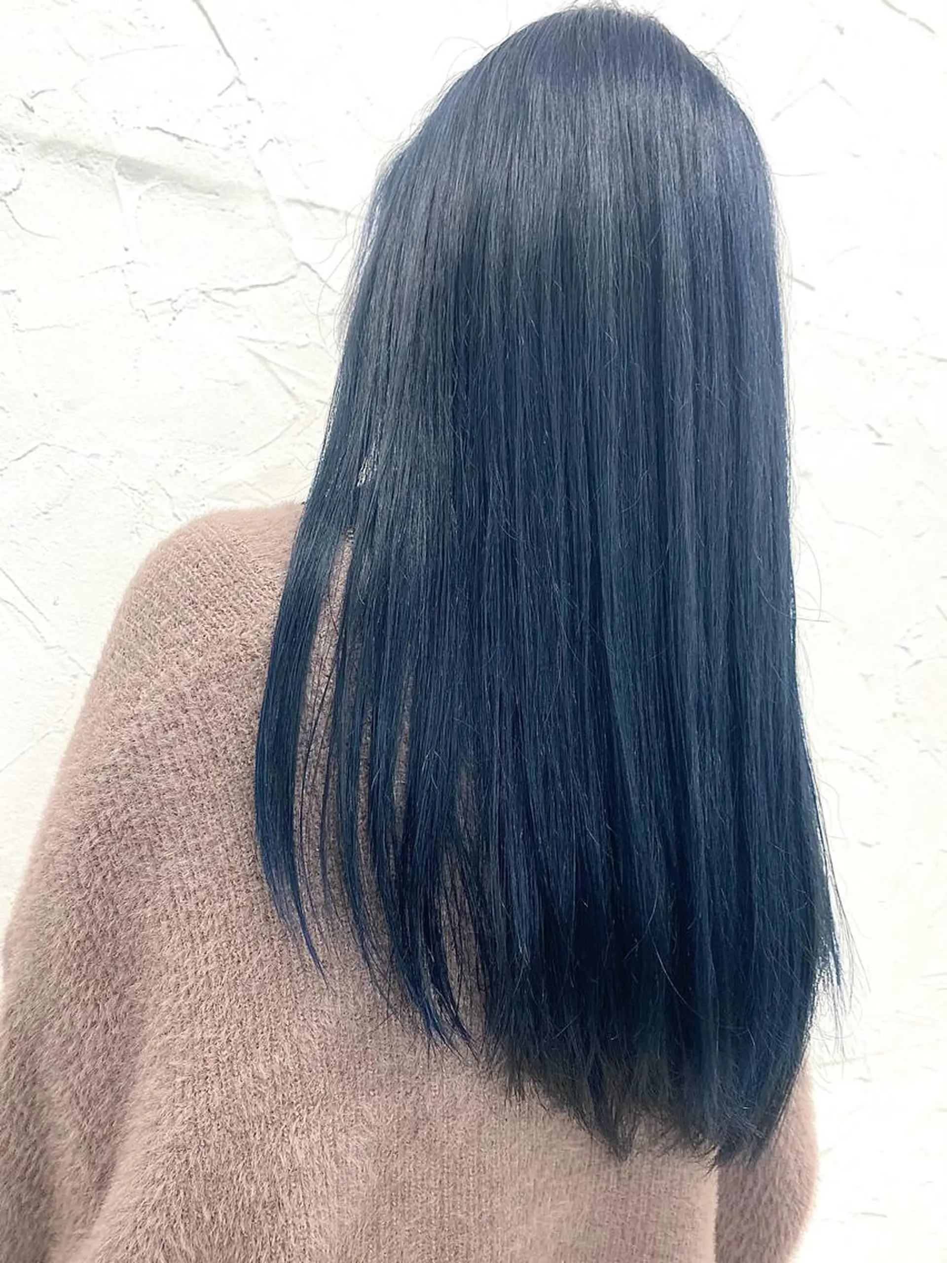 セミロング カラー バレイヤージュ ミストバング ベージュカラー 黒髪 ブリーチ ブルーカラー 🌈SOUTOMEのヘアスタイル
