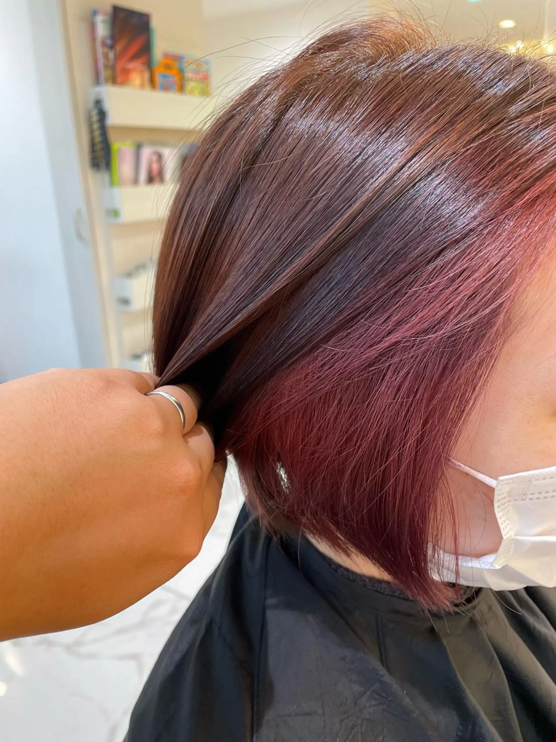 ショート カラー ピンクカラー 清藤 綾のヘアスタイル