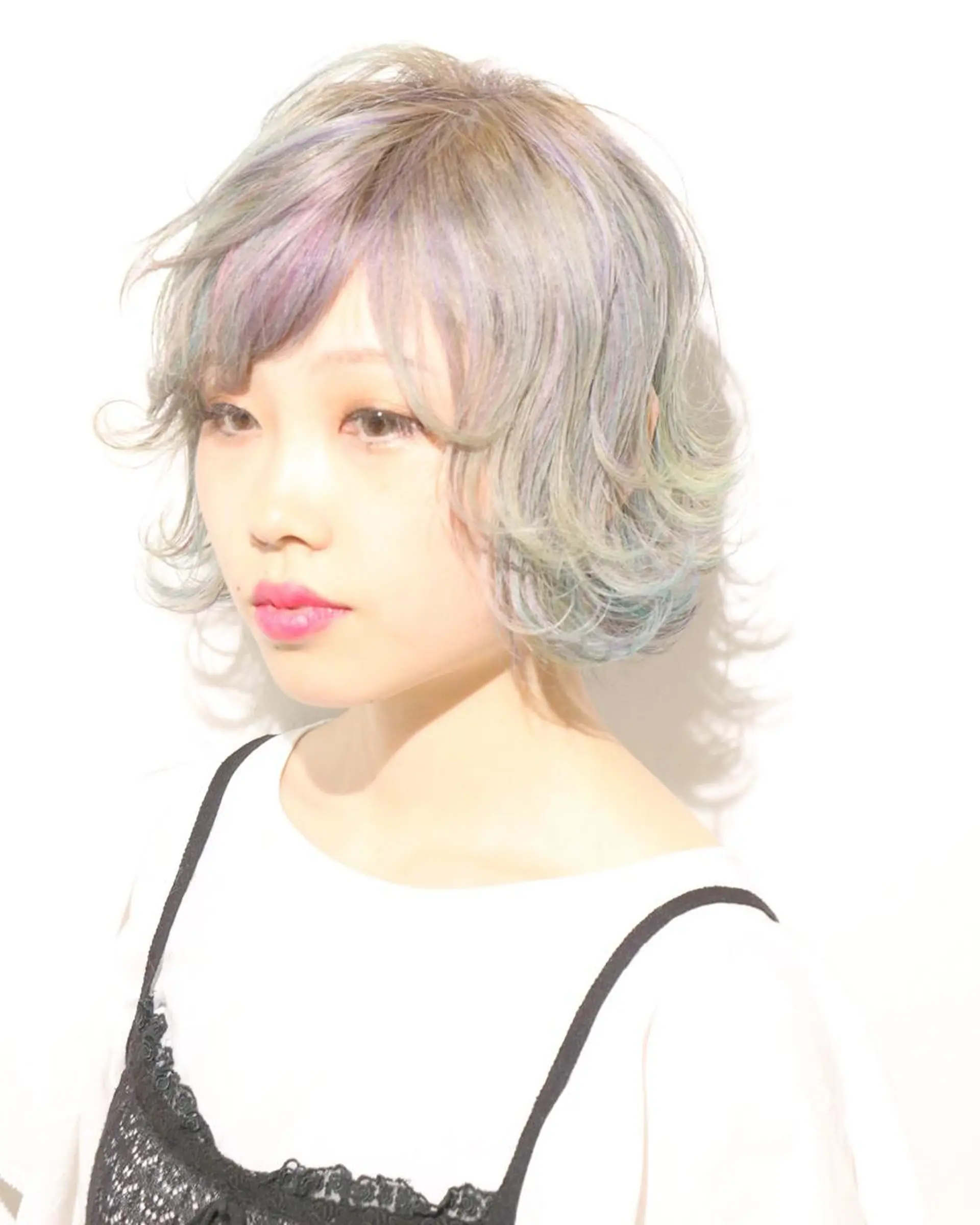 ミディアム カラー パーマ ヘアアレンジ ユニコーンカラー LUCK本厚木 浦住 貴大のヘアスタイル