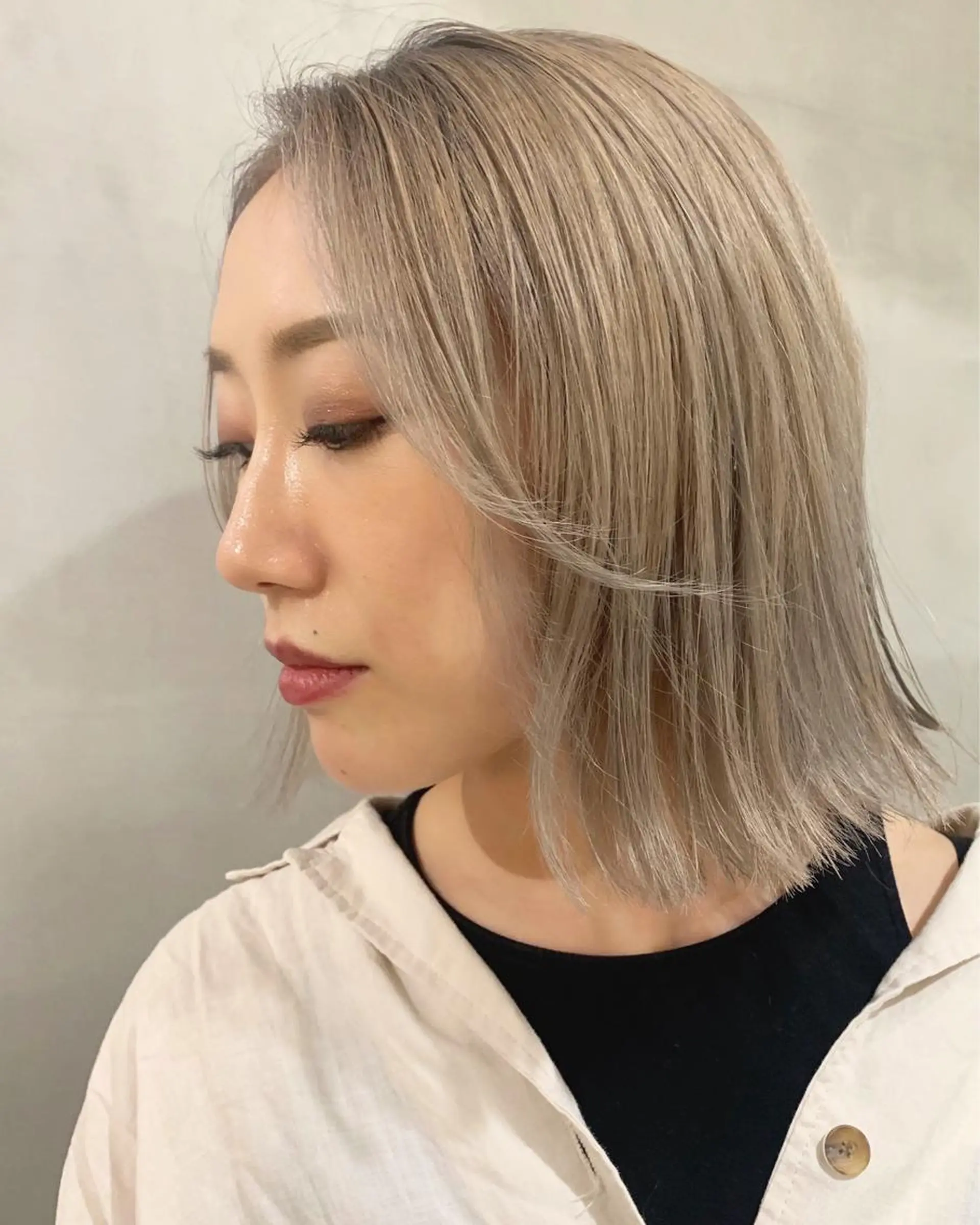 ミディアム カラー カット ヘアカラー トリートメント 優 作のヘアスタイル