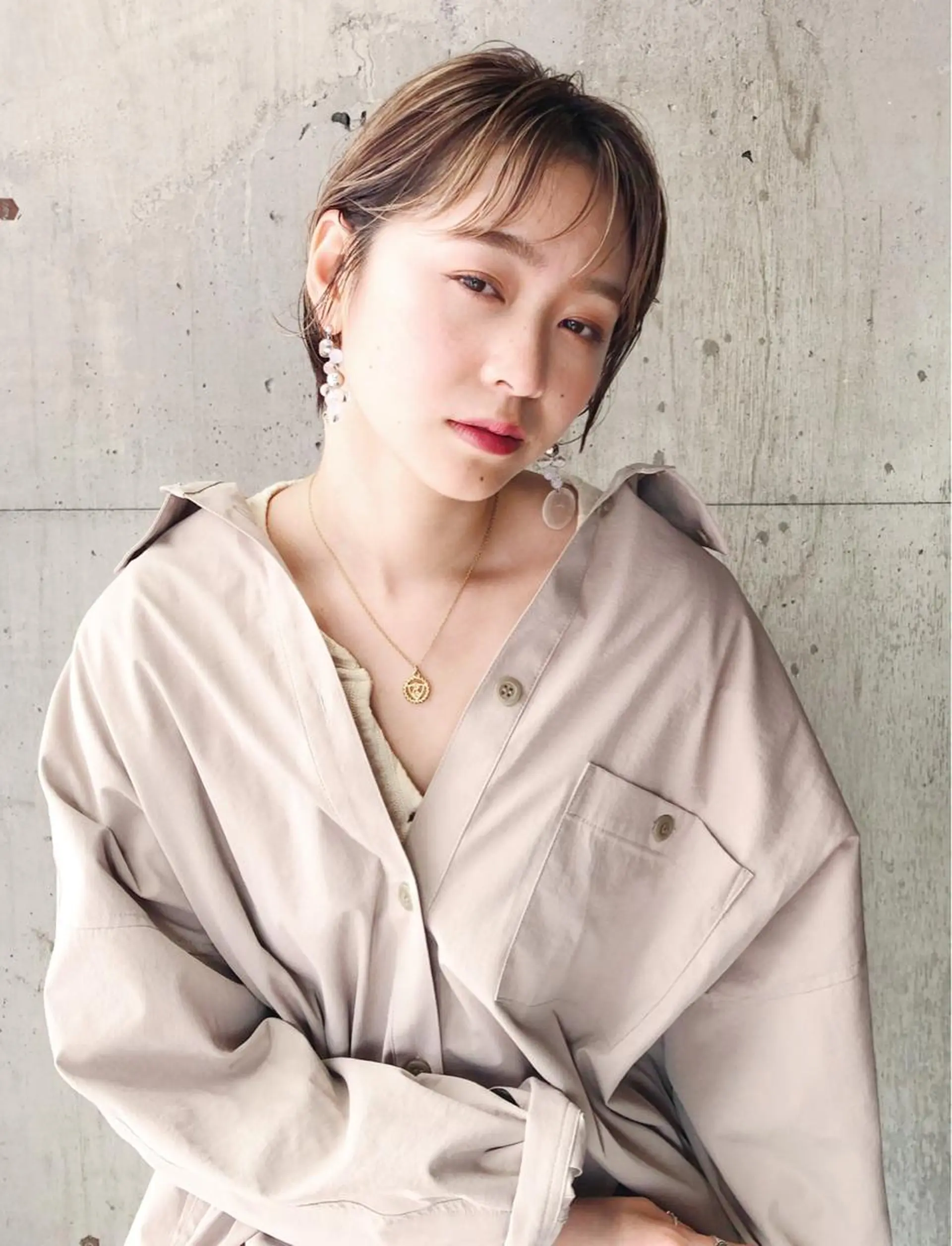 ショート ハイライト ヘアカラー トリートメント 💖透明感カラー HAYATO💖のヘアスタイル