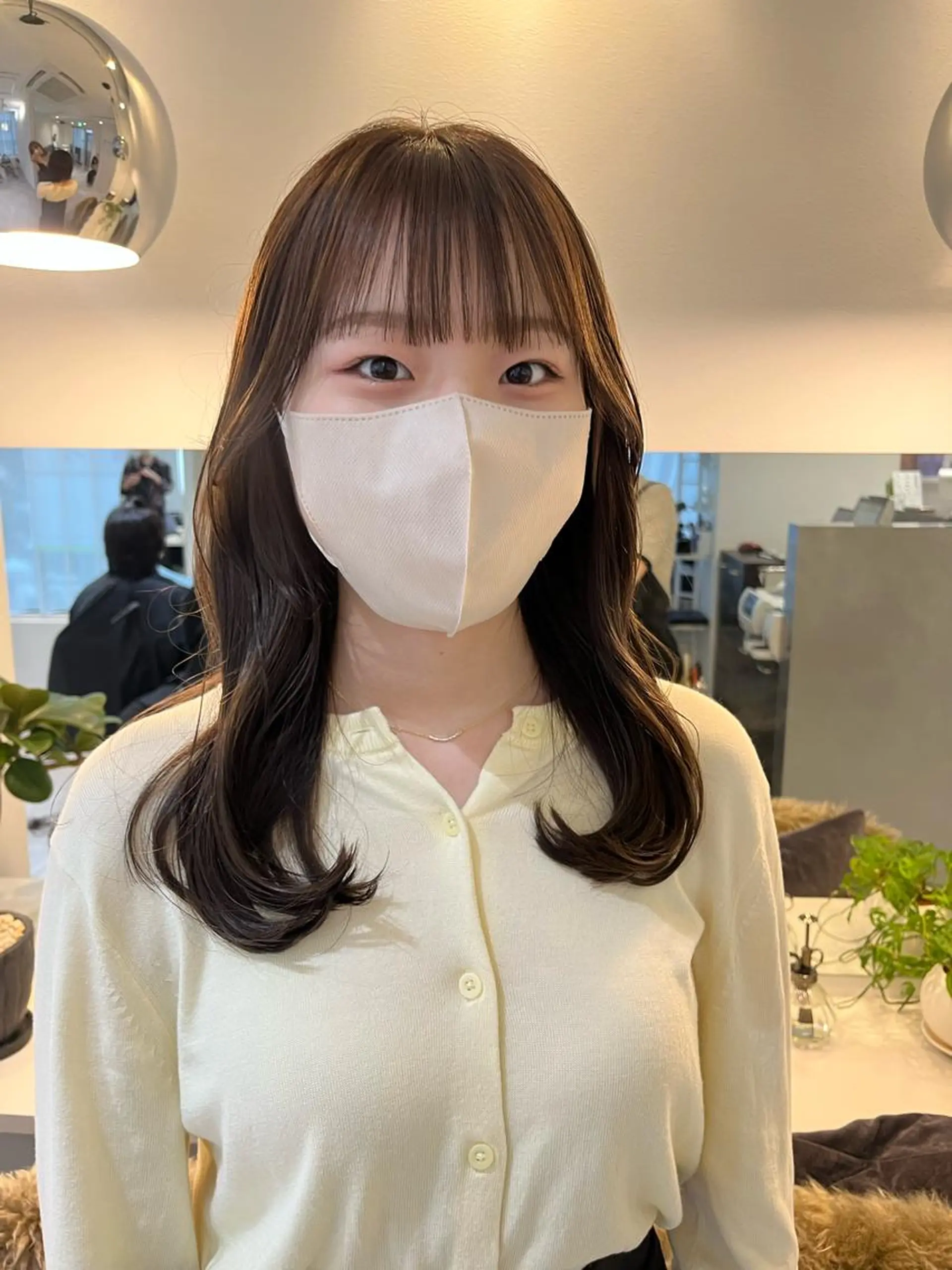 セミロング カラー ブラウンカラー ココアブラウン 韓国風ヘア カット ヘアカラー トリートメント SOYON 🤍CHIZU🤍.のヘアスタイル