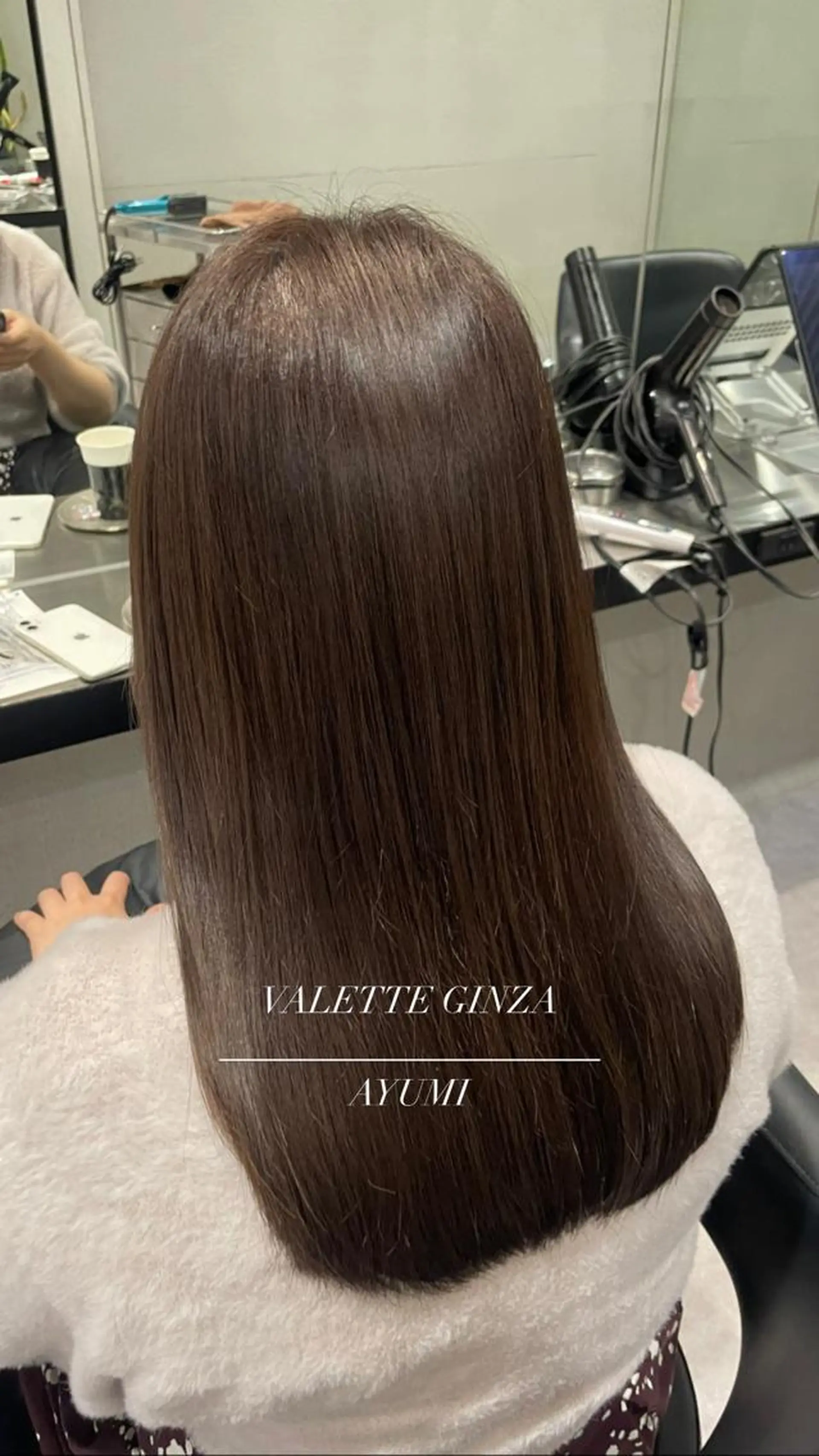 ミディアム カラー 韓国ヘア AYUMIのヘアスタイル