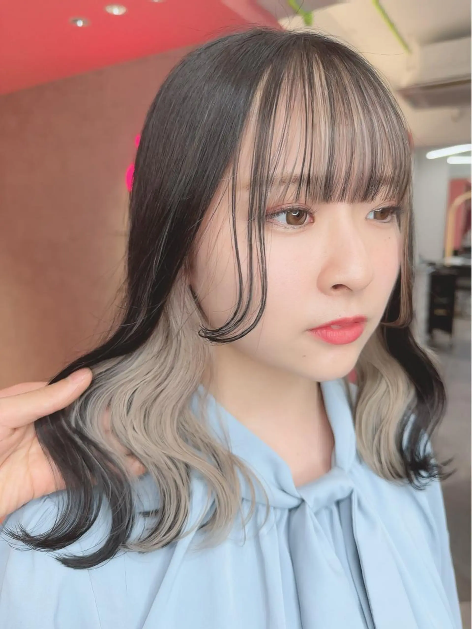 ミディアム カラー 韓国ヘア/艶カラー /田中悠佑のヘアスタイル