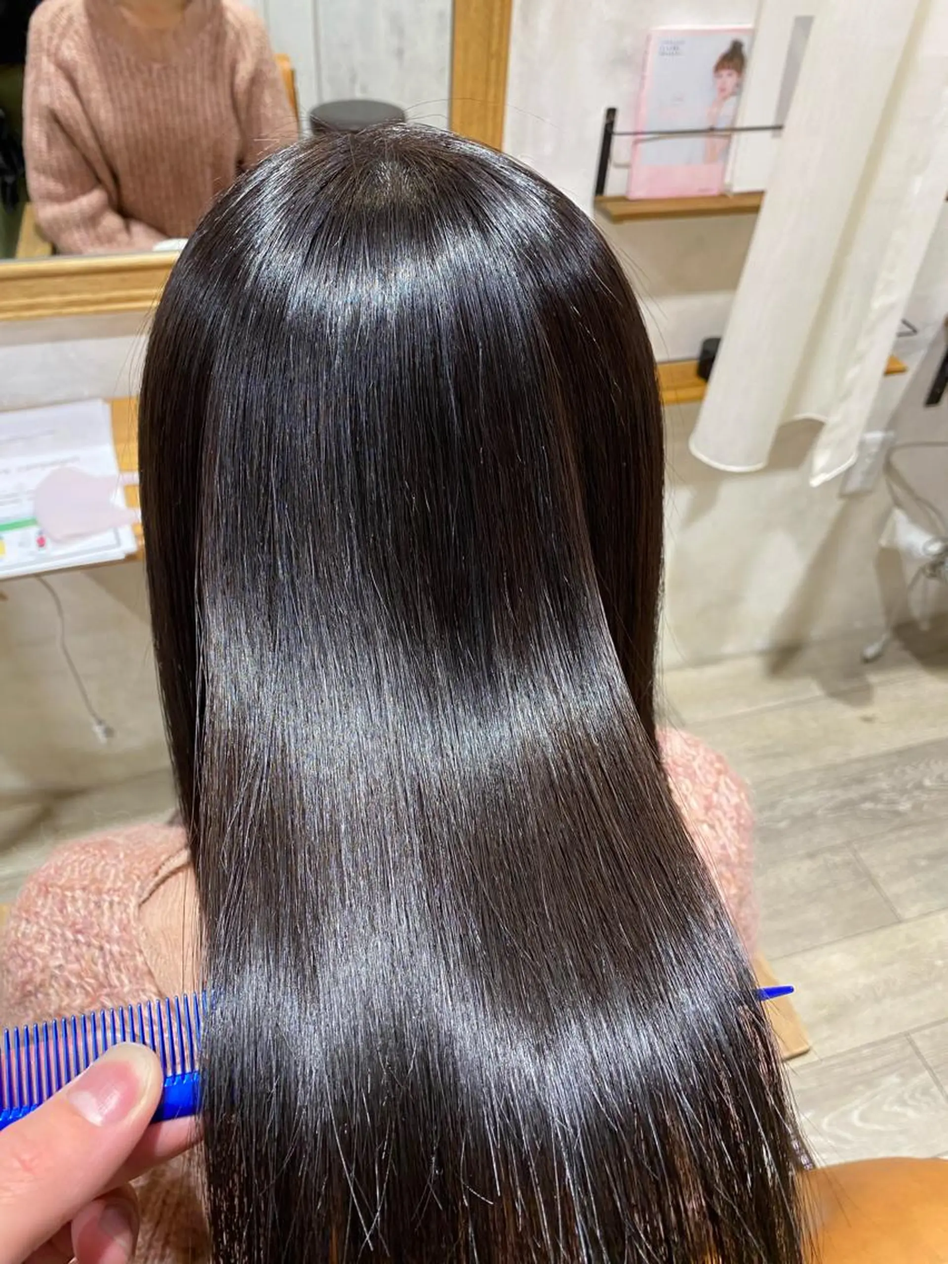 セミロング カラー パーマ メンズ 縮毛矯正 安部 真輝のヘアスタイル