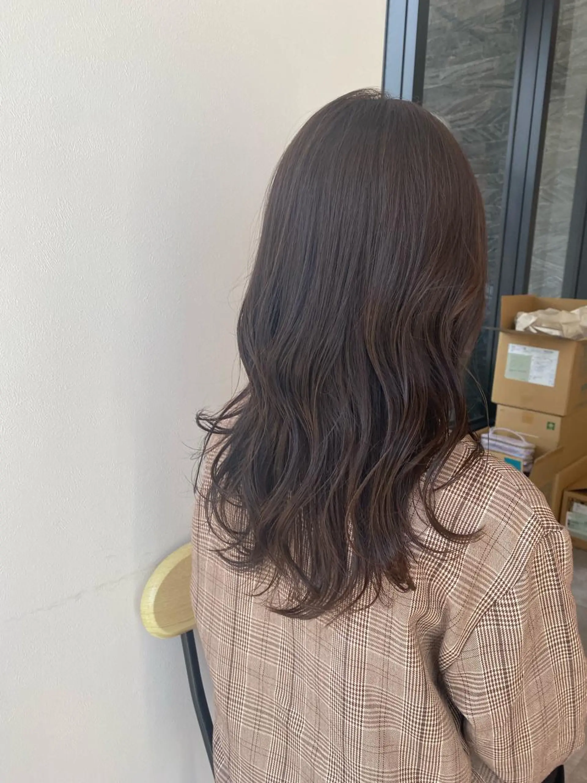 セミロング カラー ベージュカラー モカベージュ 韓国風ヘア オスズ 🎀´-のヘアスタイル