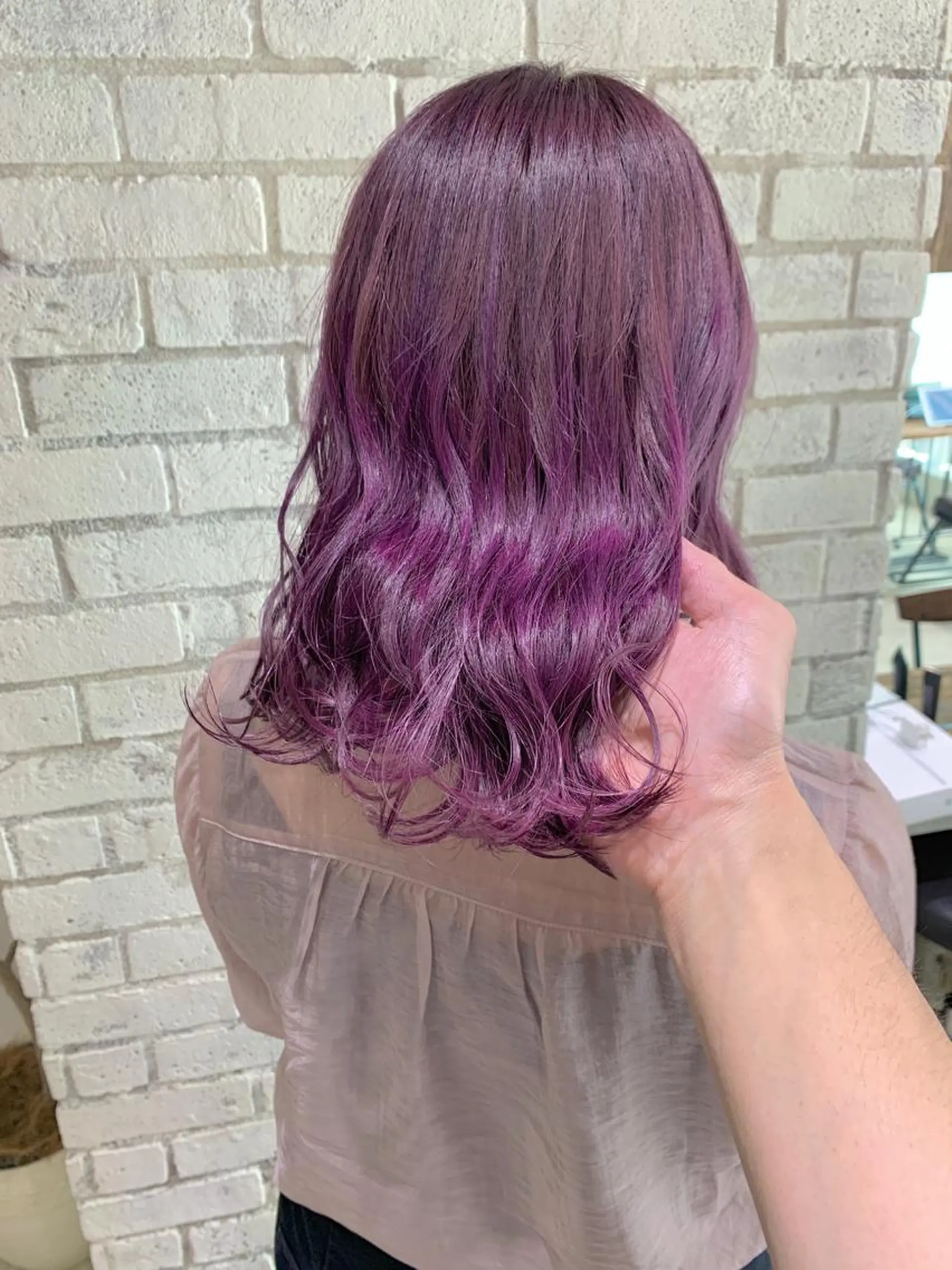 セミロング カラー パーマ ヘアアレンジ ダブルカラー トリートメント ヘアカラー トリートメント filo byFeria渋谷所属・縮毛矯正/美髪 髪質改善/石田幸輔のヘアスタイル