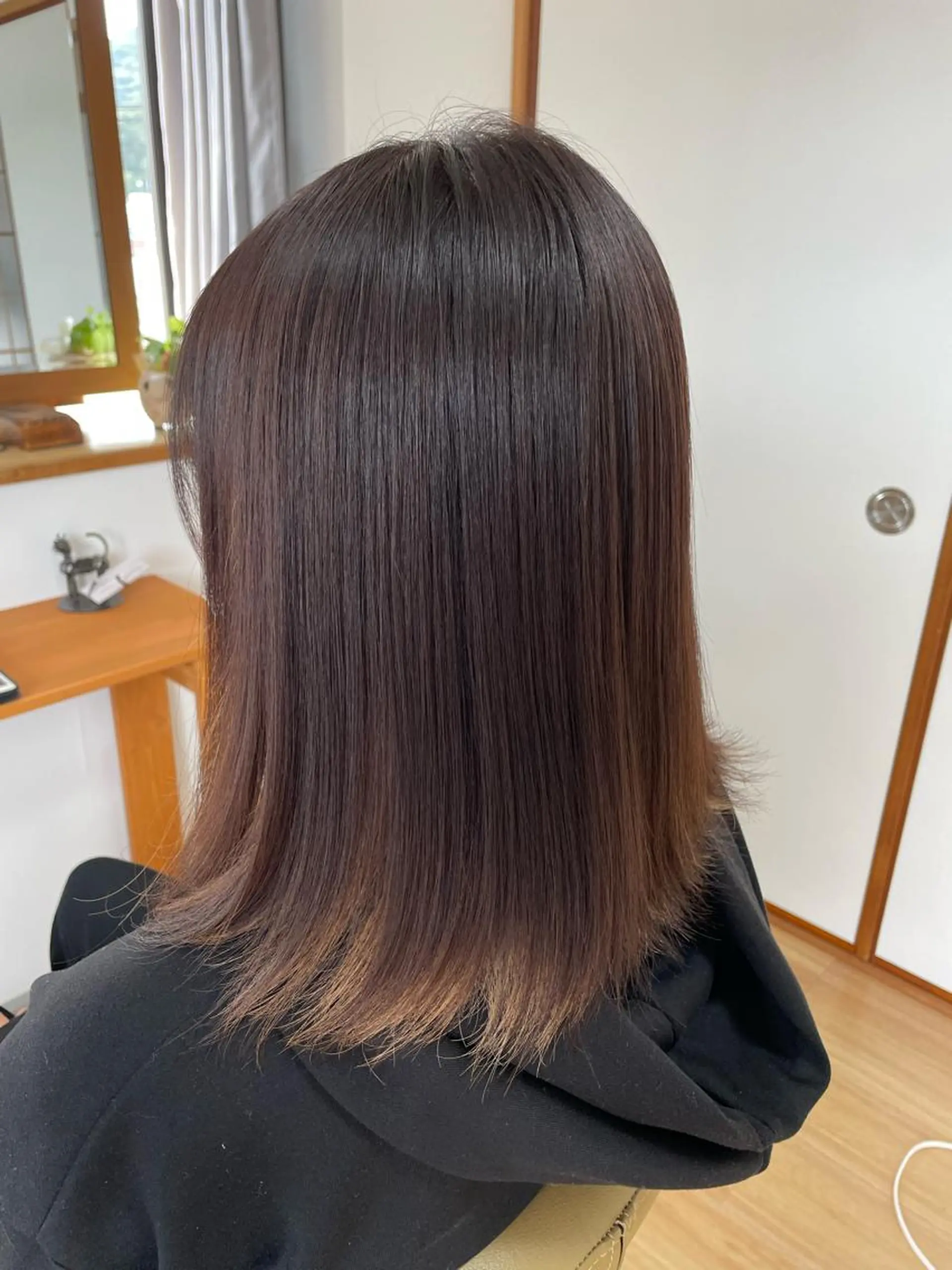 ミディアム パーマ カット ヘアカラー 縮毛矯正 美容室あのん所属・Yuki @美容室あのんのヘアスタイル