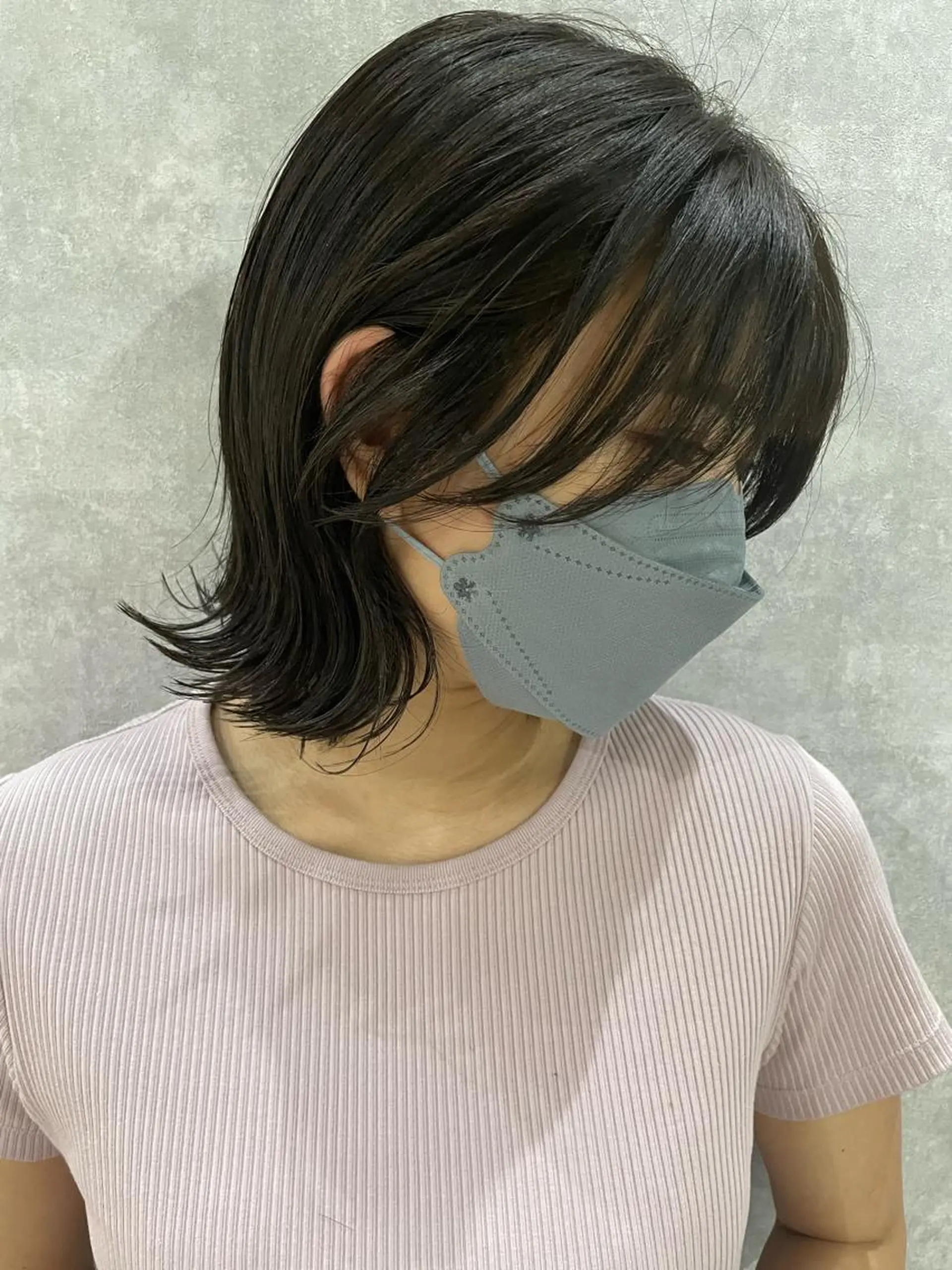 ミディアム 切りっぱなしボブ ショートボブ ミディアムパーマ ミストバング ボブ C’LD hair  produce /シールドヘア所属・モテ髪/ボブ/ショー ト/アダチフウトのヘアスタイル