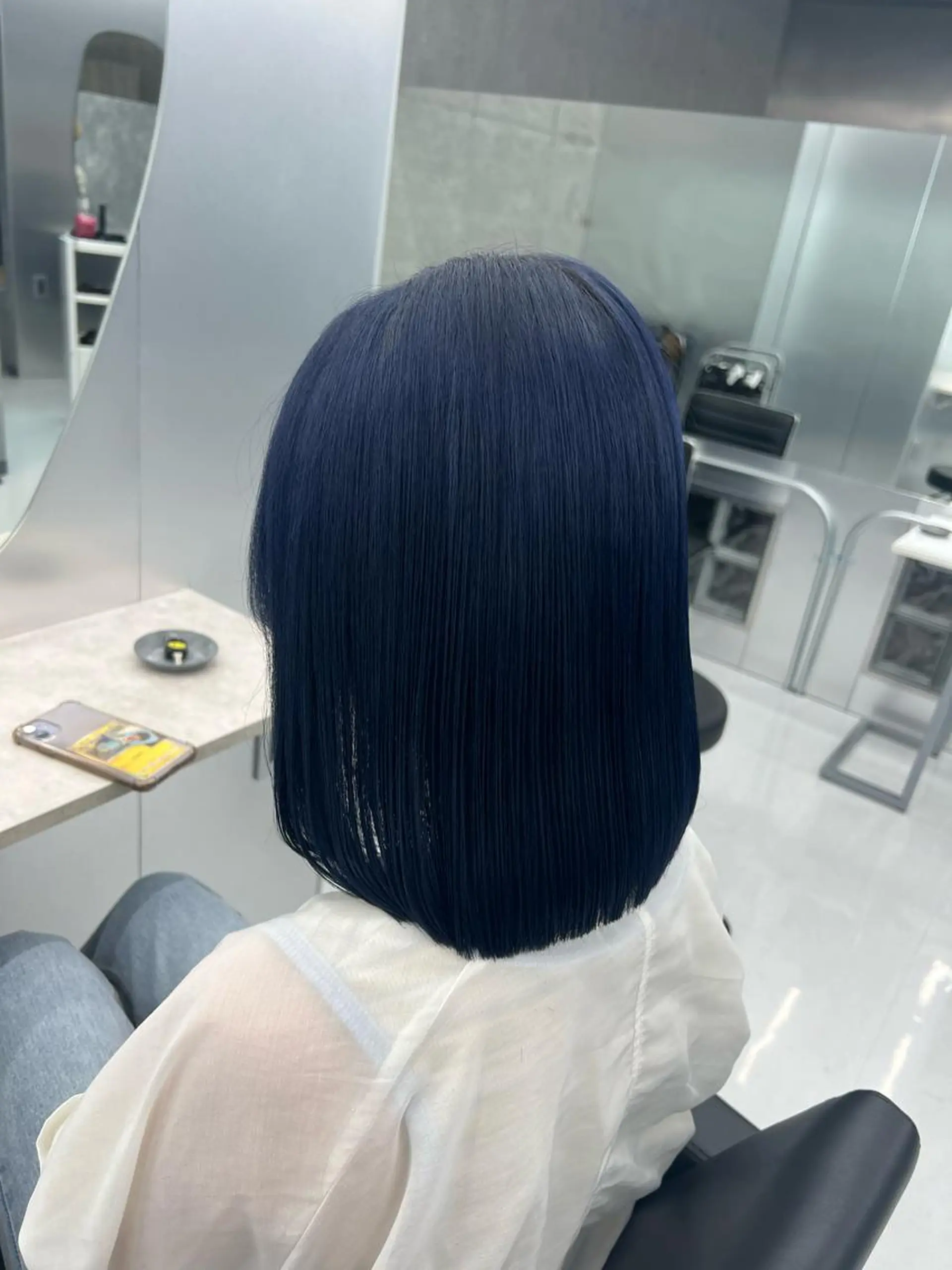 ミディアム カラー 👑高評価多数エク ステ×ハイトーン唯澄のヘアスタイル