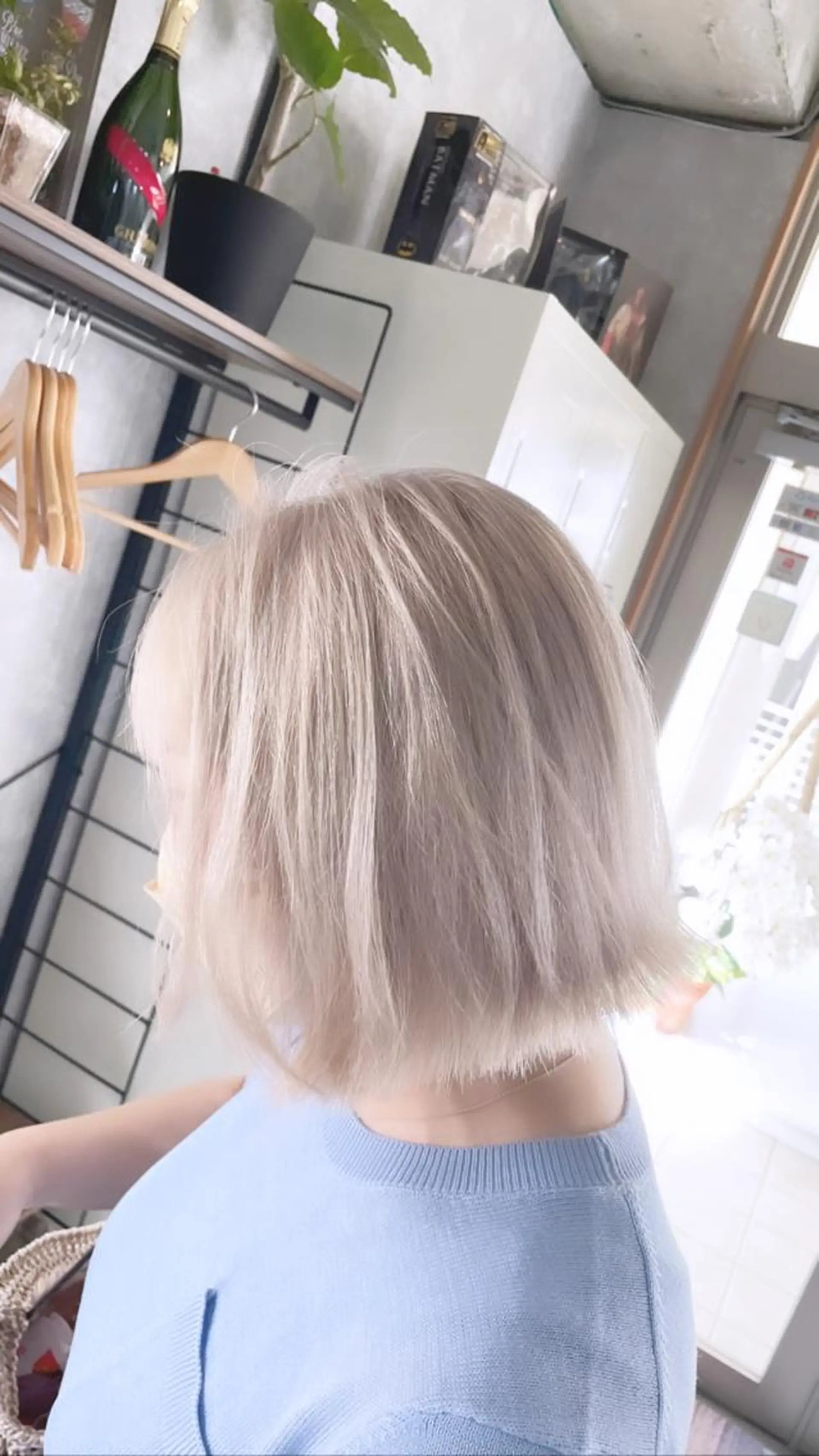 ミディアム アッシュ 韓国風カラー ボブ ハイライト 韓国風ヘア ヘアカラー and K所属・and K 那覇小禄店のヘアスタイル