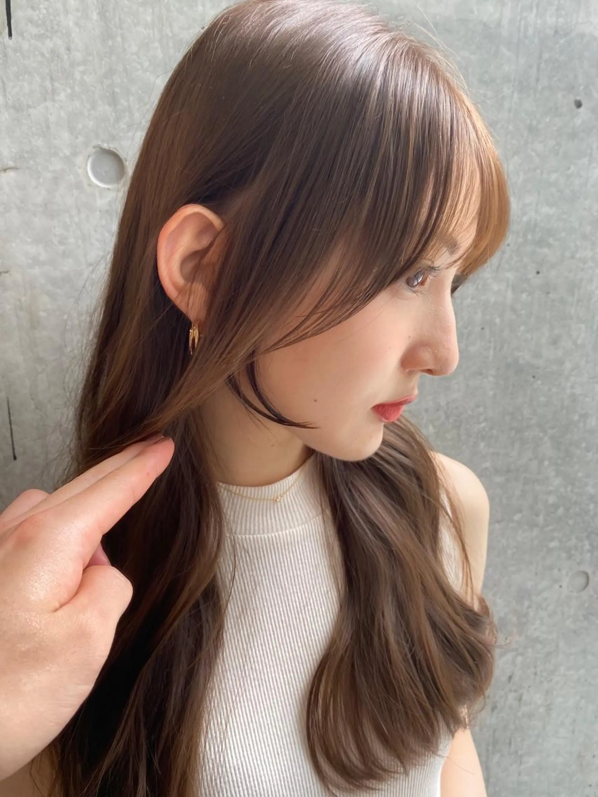 ロング カット 縮毛矯正 トリートメント SALOWIN原宿AROA店所属・顔まわり神カット✂︎ 齋藤雄大【表参道】のヘアスタイル