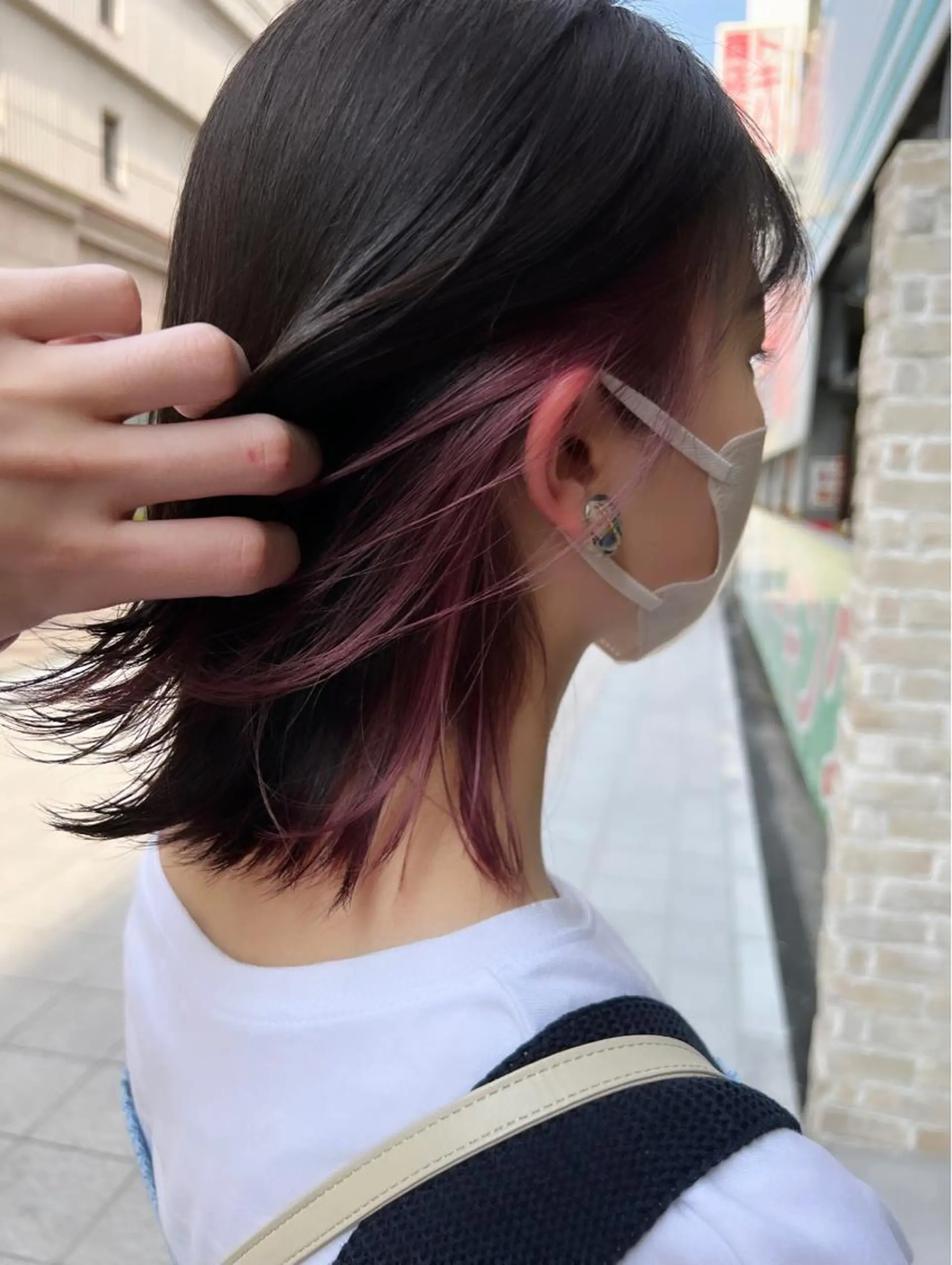 ミディアム カラー ブリーチ ピンクカラー カット ヘアカラー 高野響生 /透明感カラーのヘアスタイル