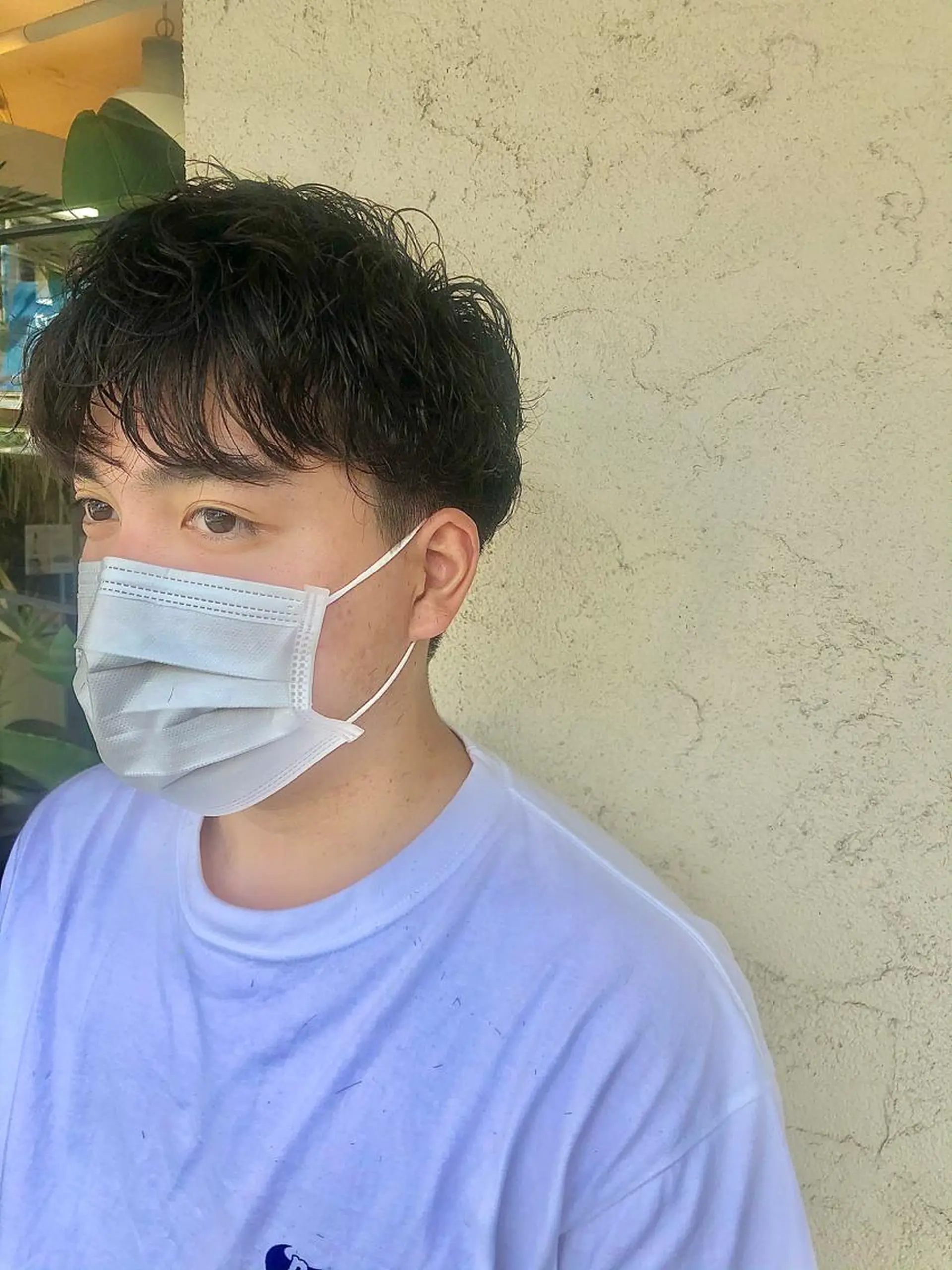 ショート パーマ メンズ 前川 万都里のヘアスタイル