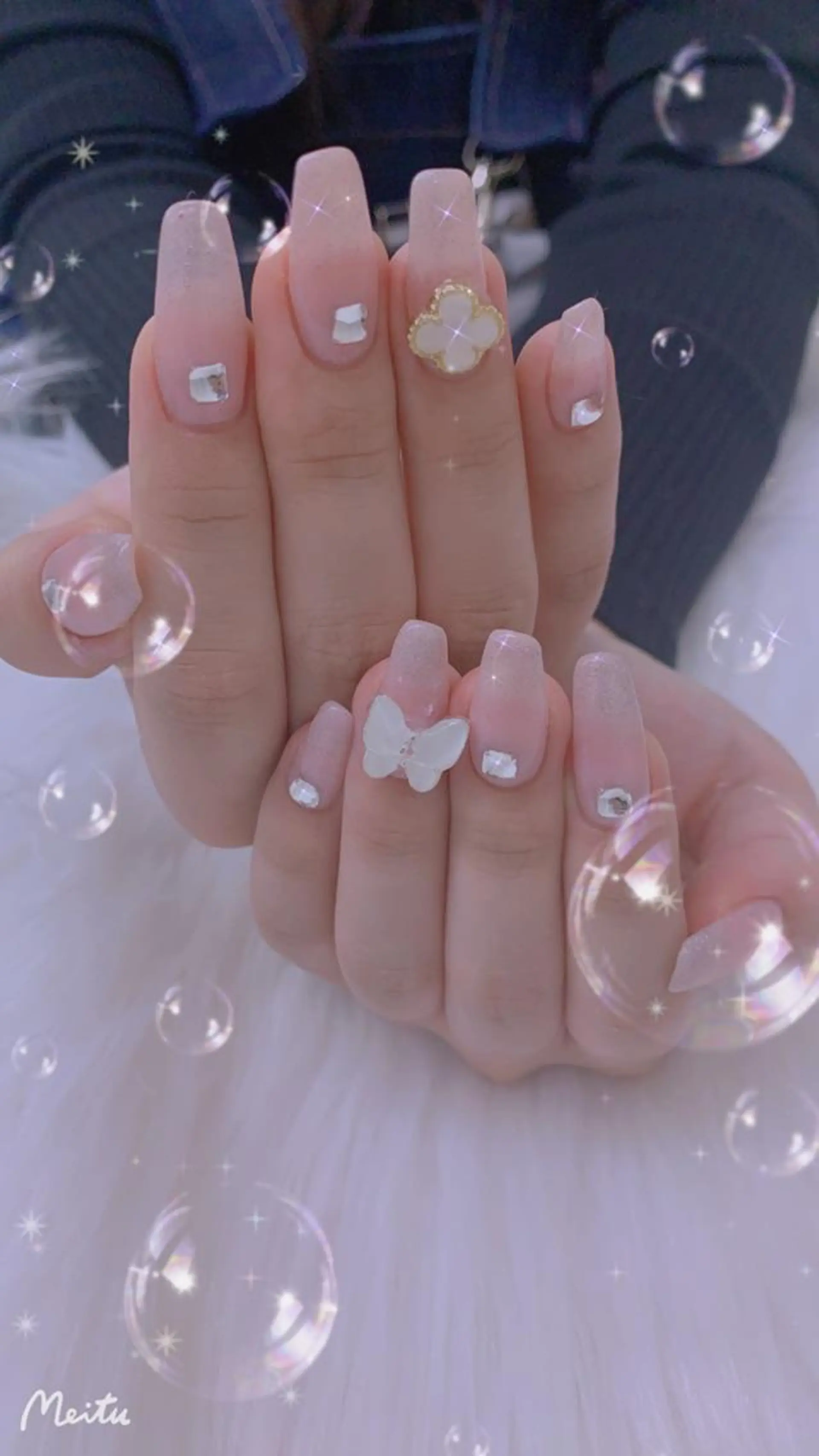 ネイル ハンドネイル ハンドケア 🦋ネイルサロン ブラン🌈ゆりのネイルデザイン