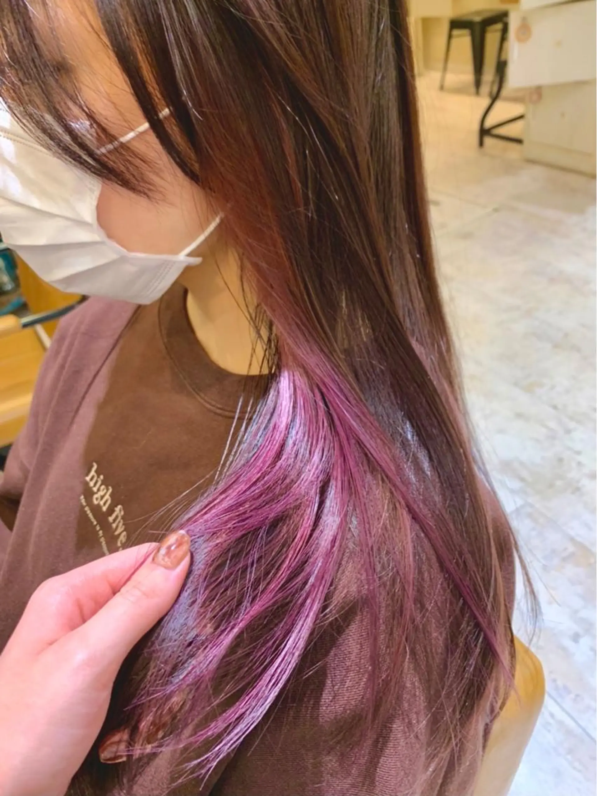 セミロング カラー インナーカラー freelance lab所属・iizuka akiのヘアスタイル