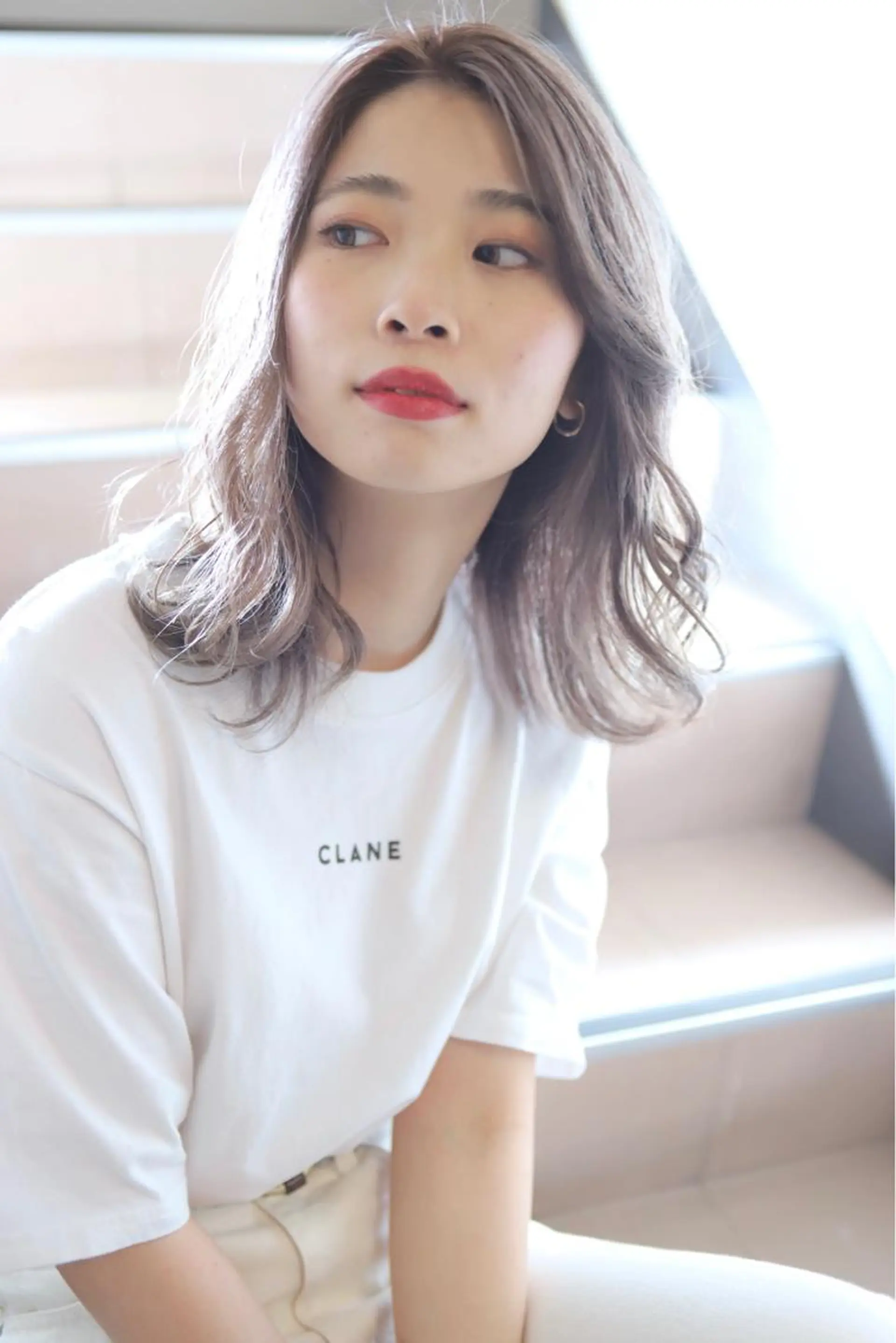 ミディアム カット パーマ トリートメント corr所属・🍎🎁鈴木翔大 Englishokのヘアスタイル