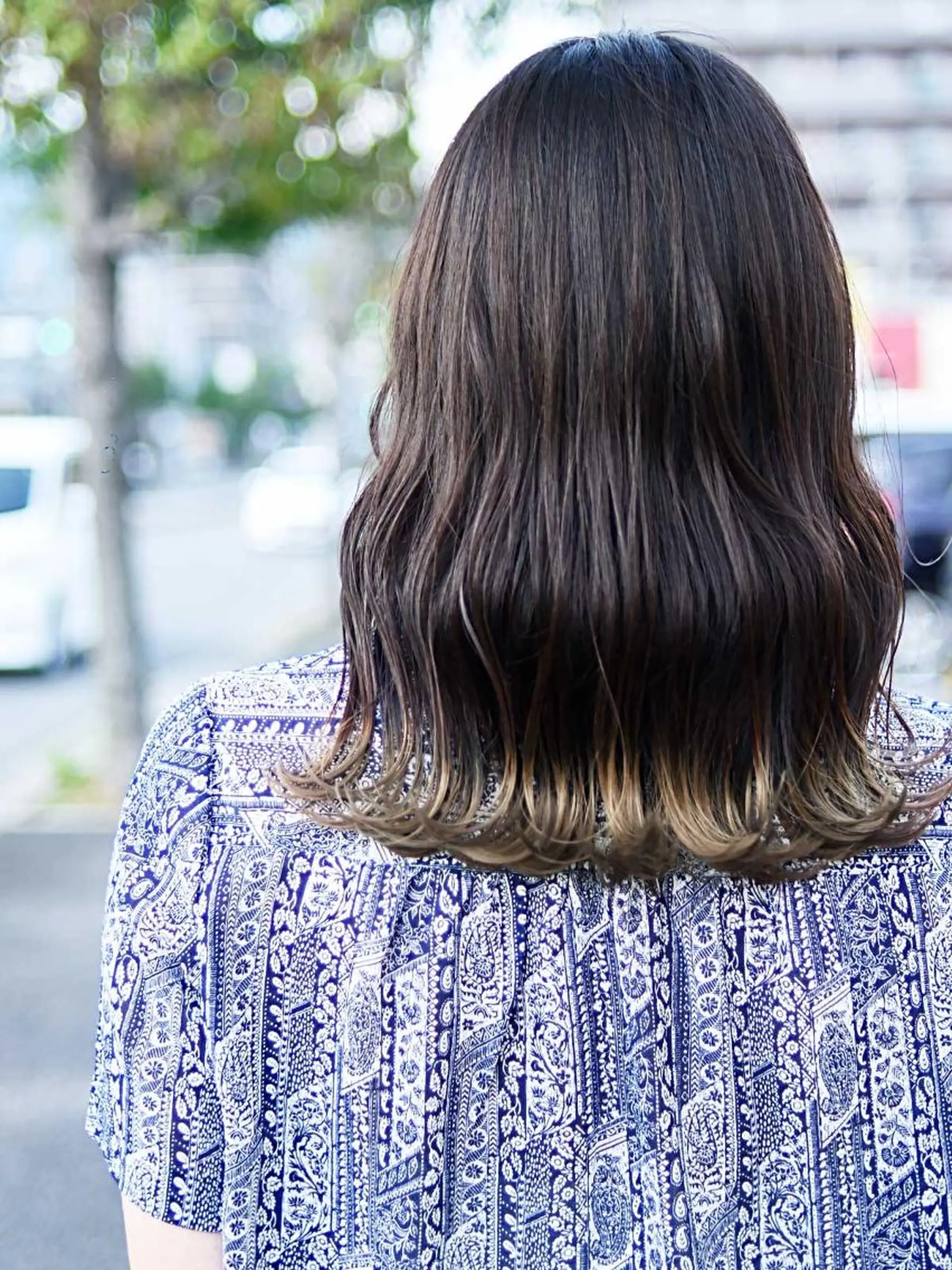 セミロング ヘアカラー Atem ☀️大町店のヘアスタイル