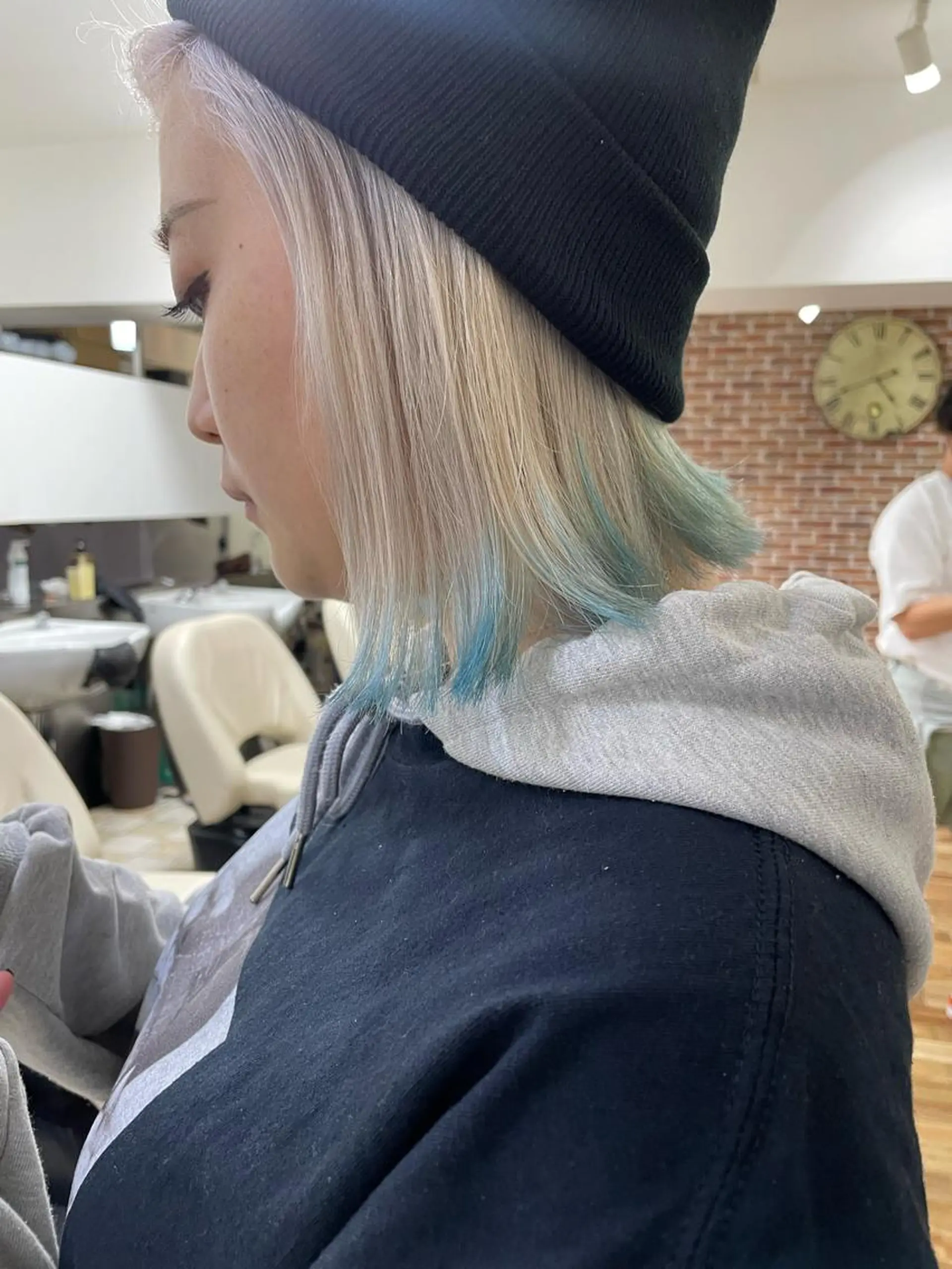 ミディアム カラー ヘアアレンジ ヘアカラー トリートメント 久米 治仁のヘアスタイル