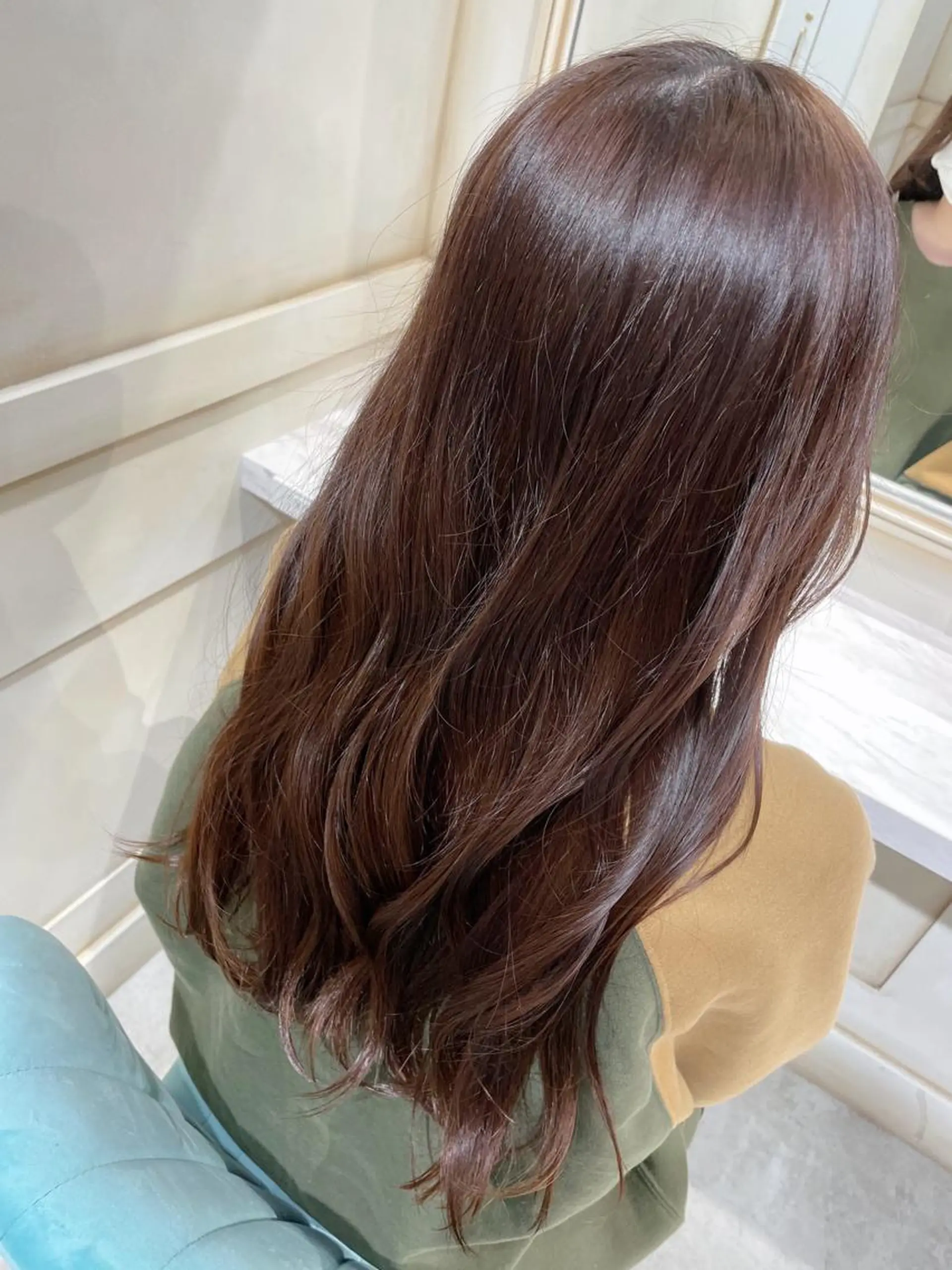 ロング カラー ブラウンカラー 🌷ピンク/韓国風 暖色カラー ゆい🌷のヘアスタイル