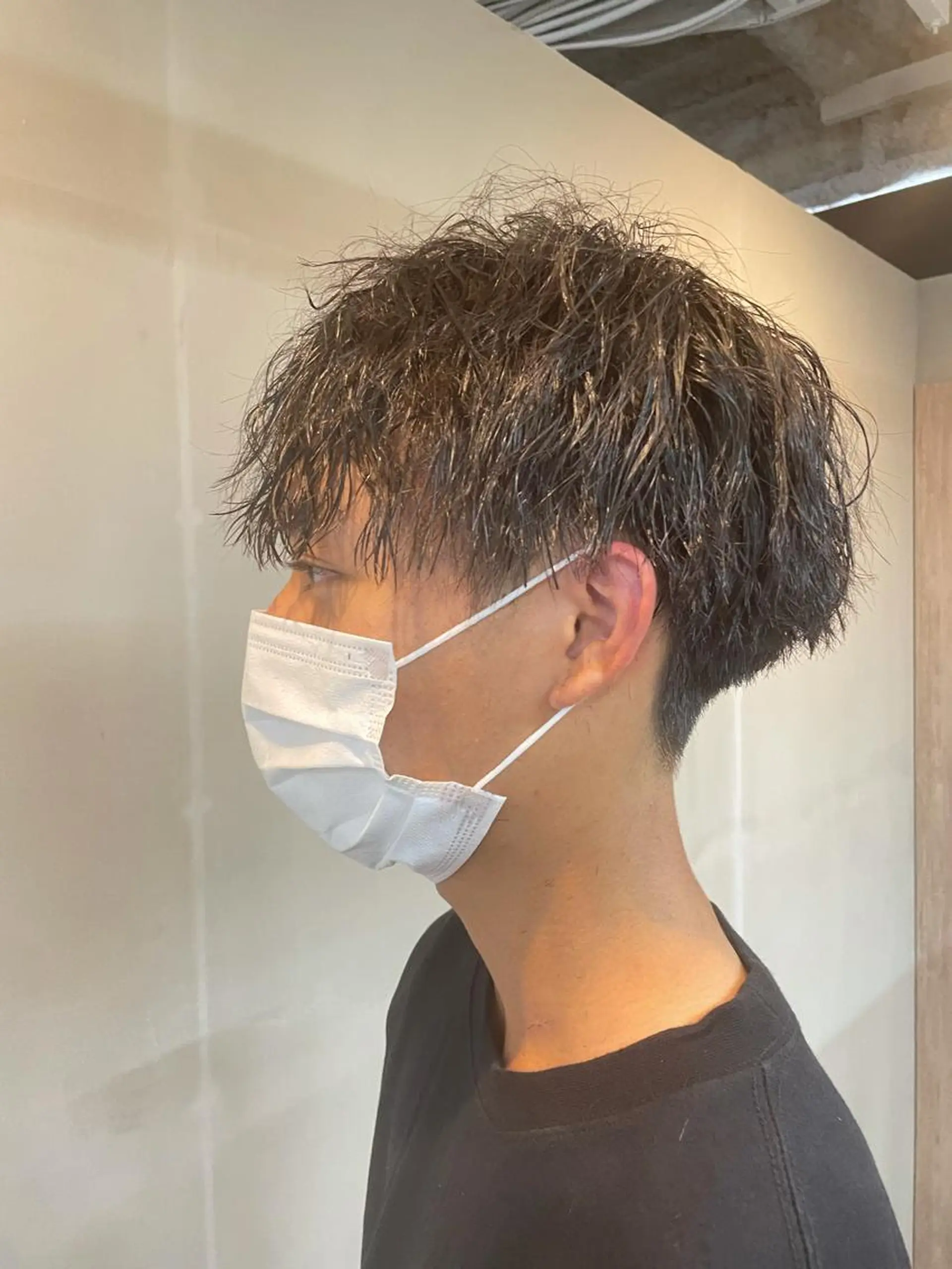 ショート パーマ メンズ Men's hair salon First 中百舌鳥店所属・First なかもず 店 YUKIのヘアスタイル