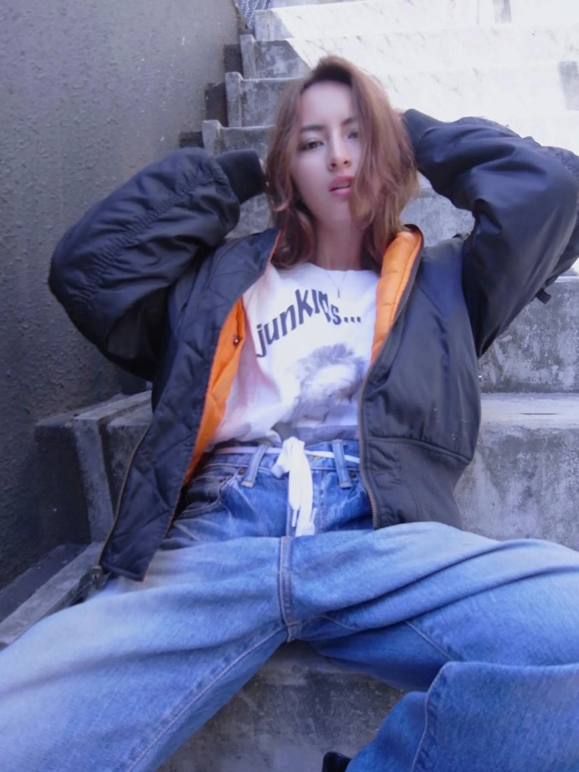 ミディアム カラー 北條 優輝のヘアスタイル