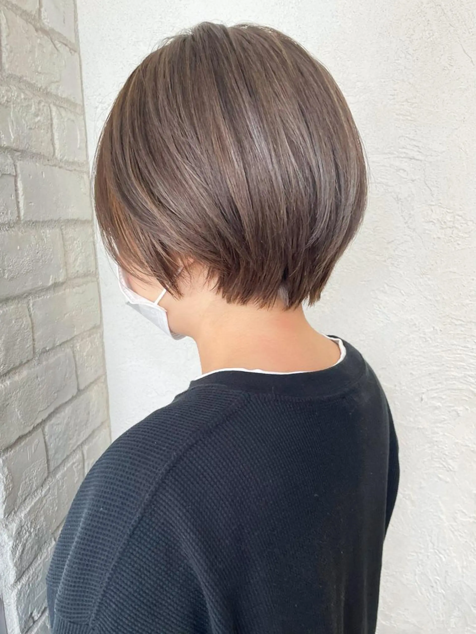 ショート カラー パーマ ヘアアレンジ アッシュ ショートヘア ITbyALBUM 藤沢店のヘアスタイル