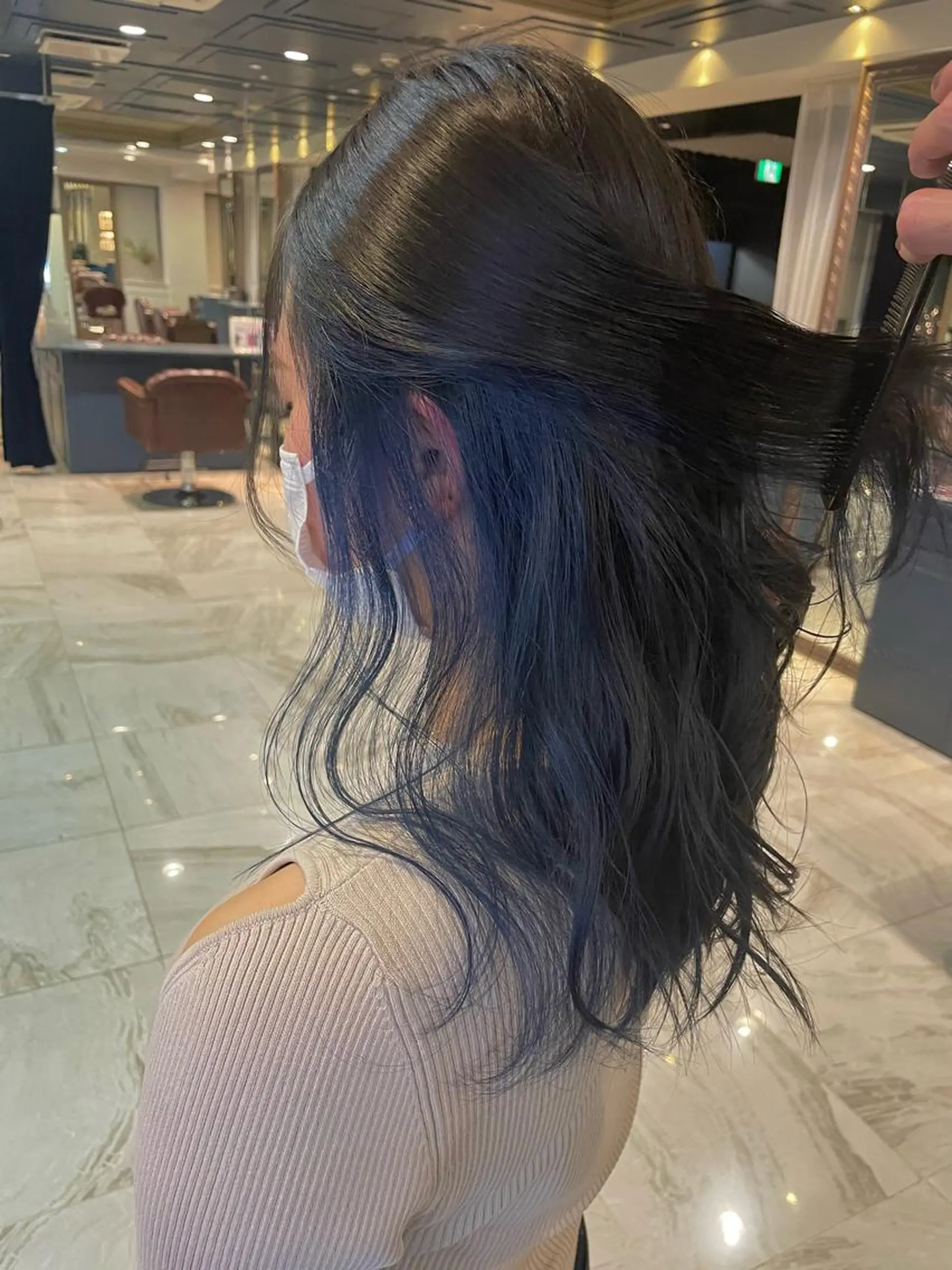 カラー ブルーカラー AO所属・ボブ/艶カラー/ 縮毛矯正/寺岡祐斗のヘアスタイル